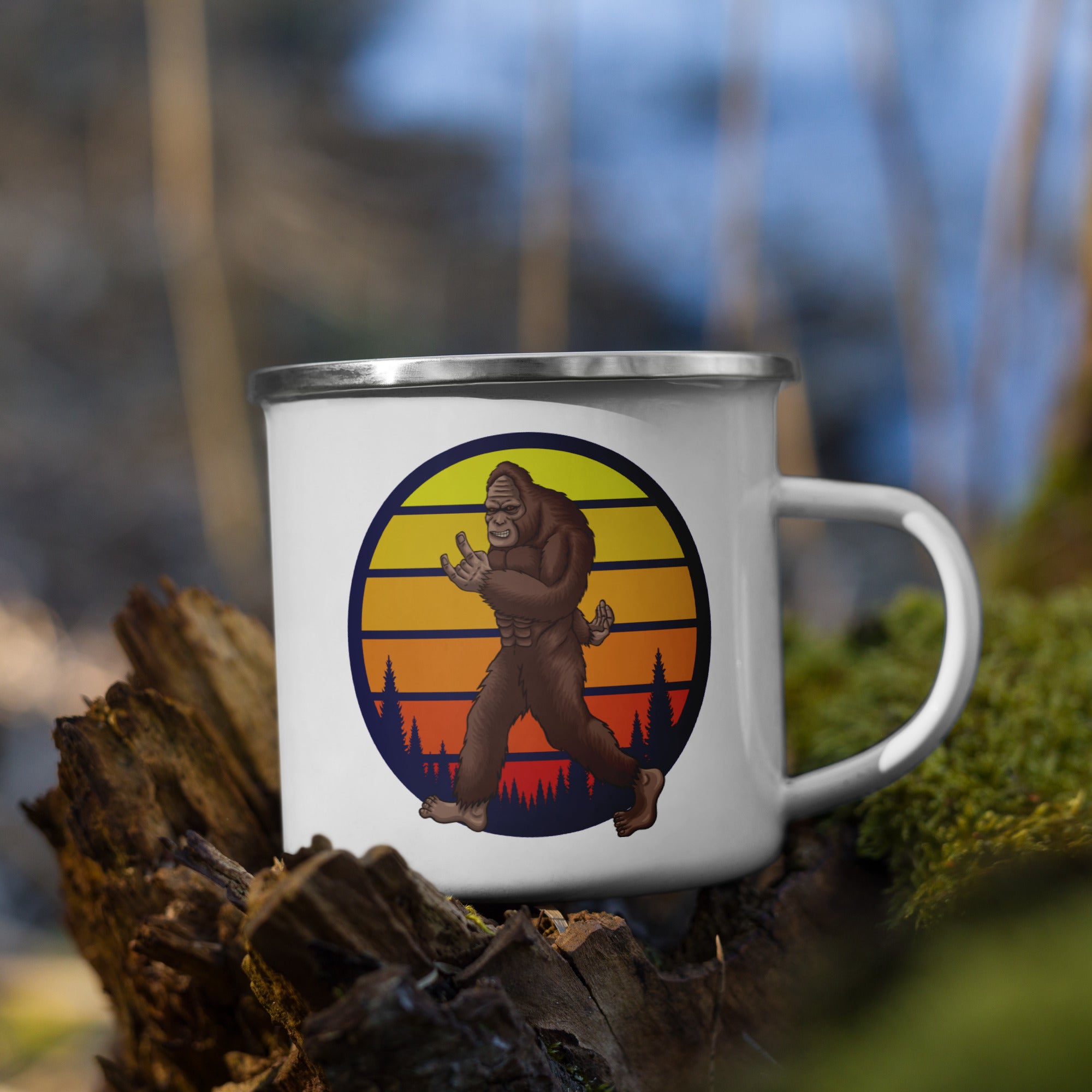 Bigfoot Retro Enamel Mug