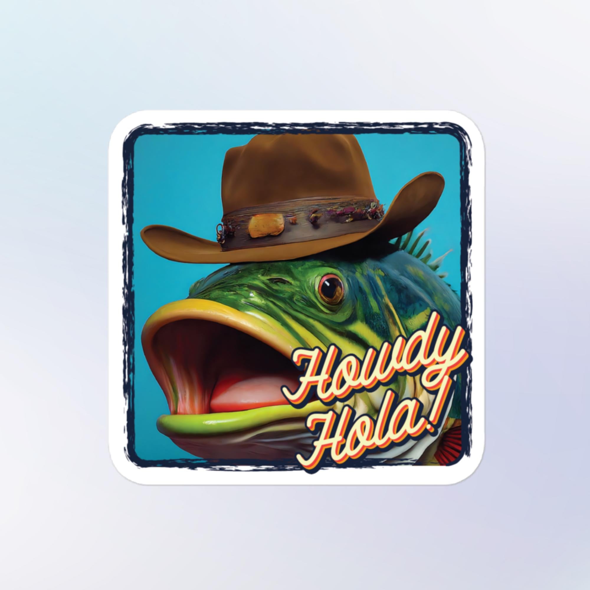 Howdy Hola Fish Sticker