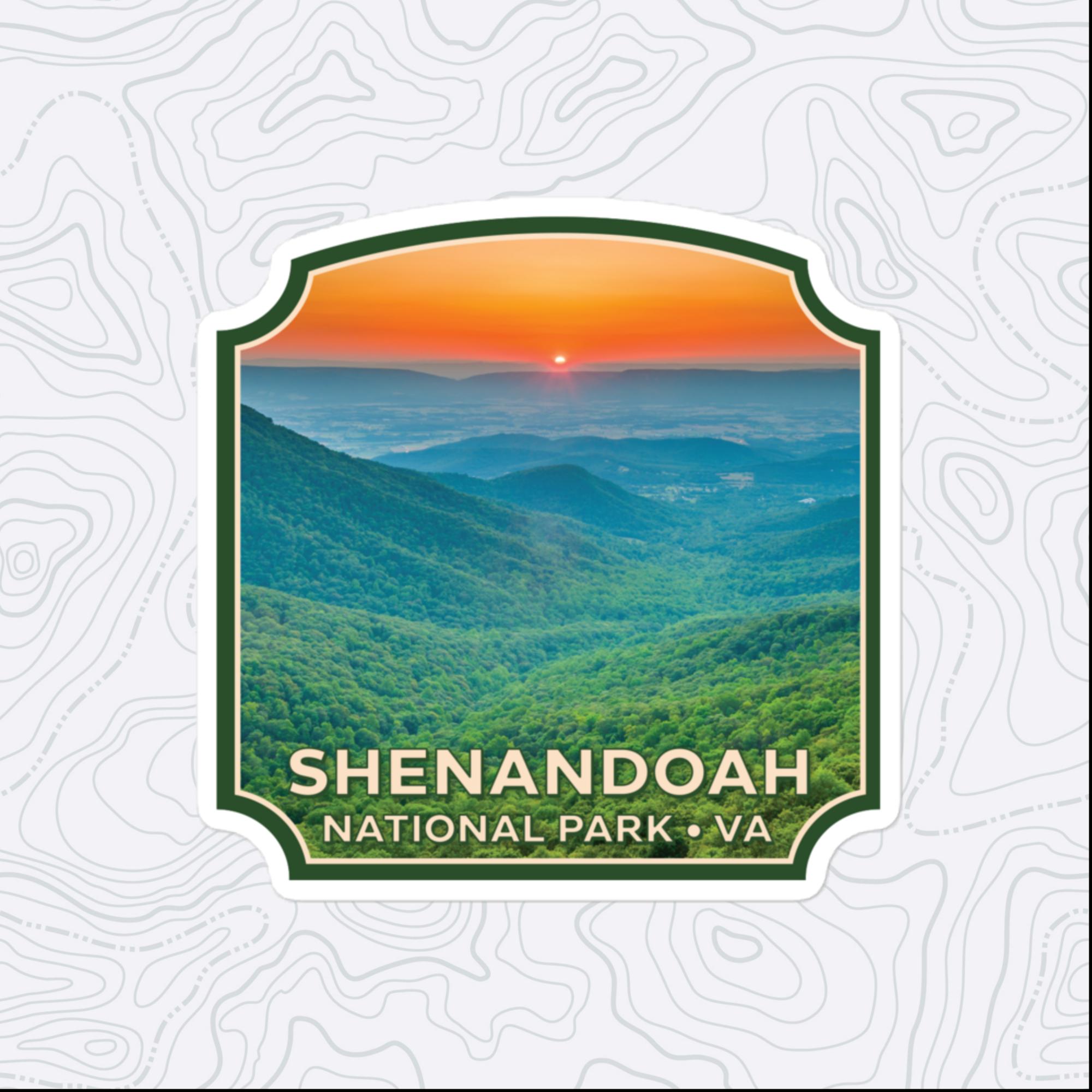 Shenandoah National Park Sticker, Large 4in Vinyl Sticker