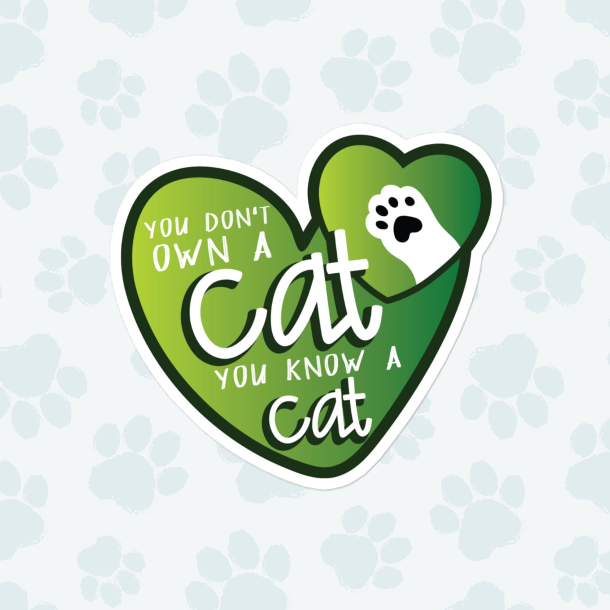 You Know A Cat Sticker, Large 4in Vinyl Sticker