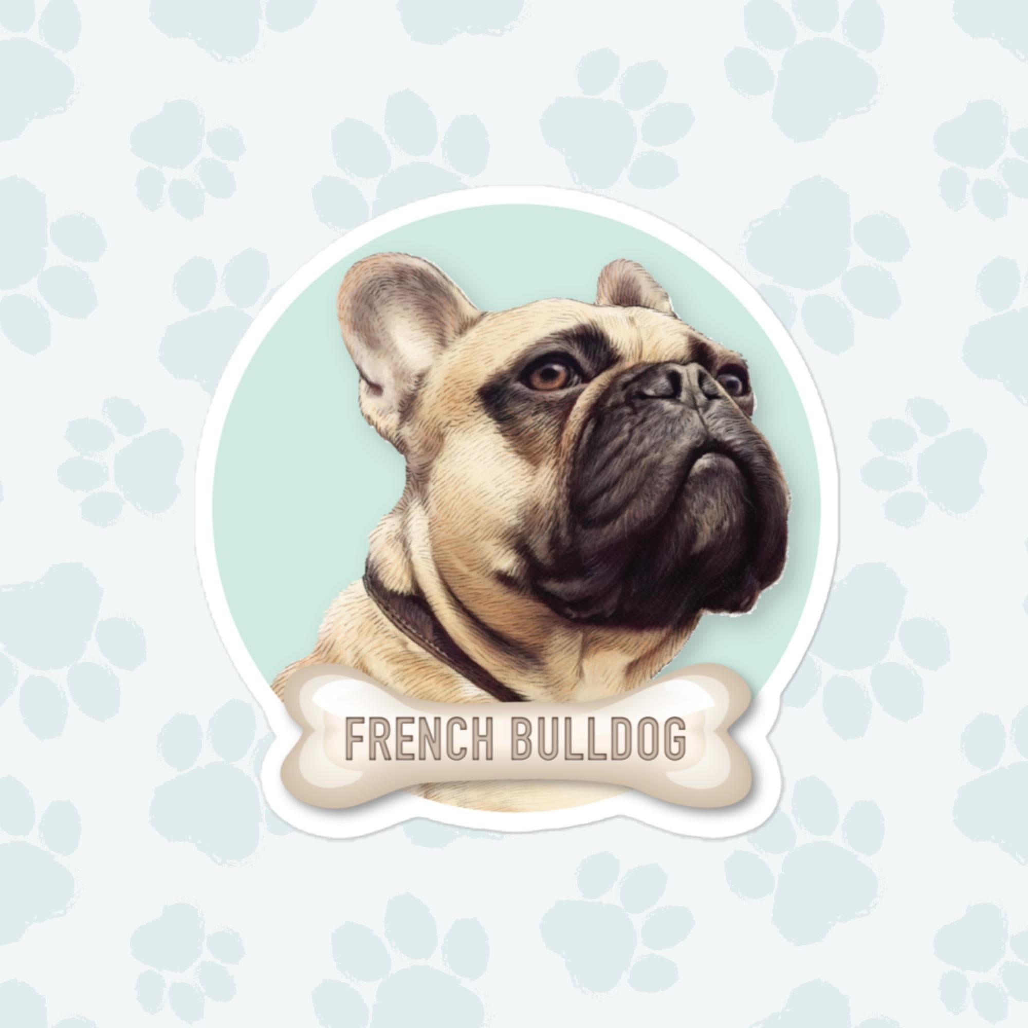 French Bulldog Sticker, Large 4in Vinyl Sticker