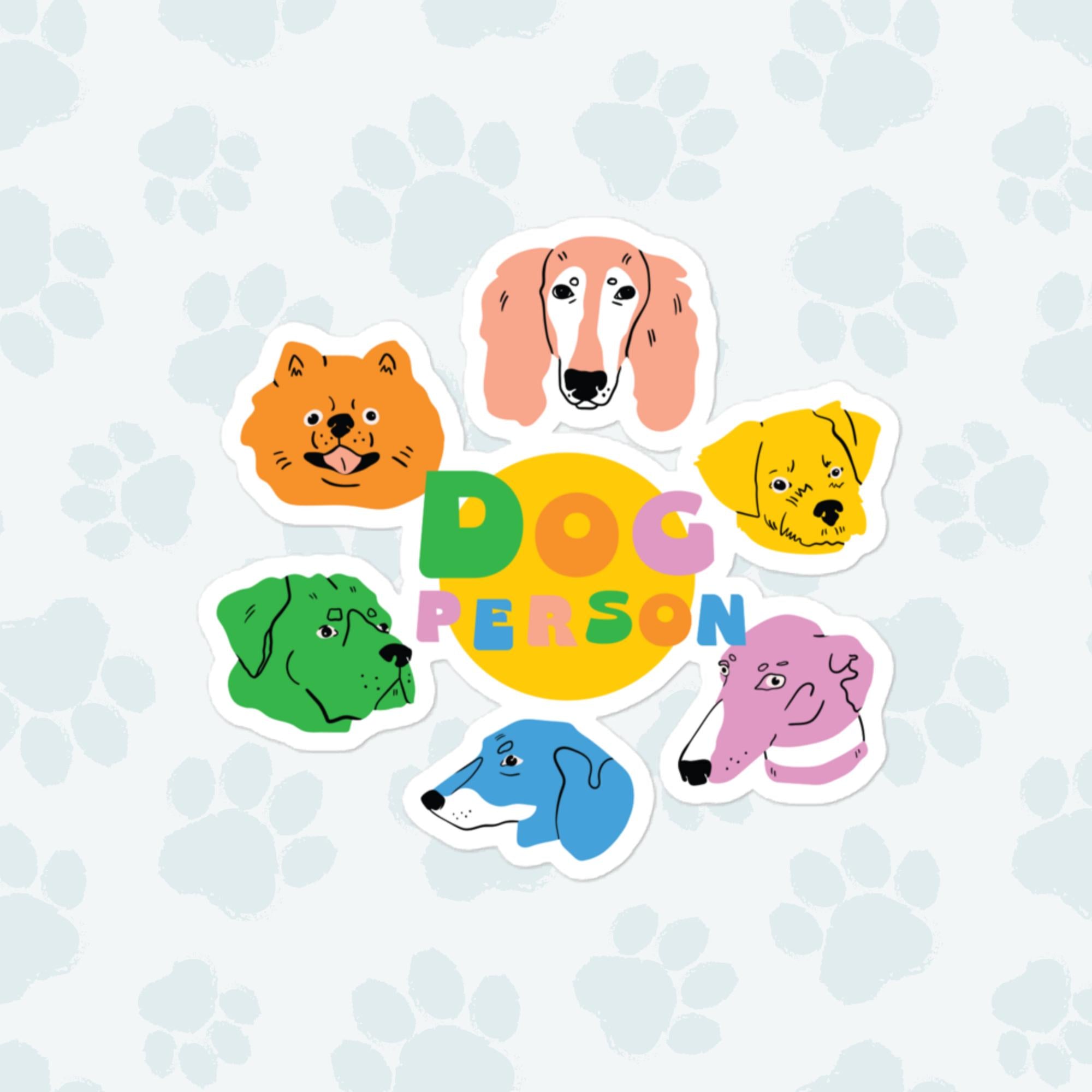 Dog Person Sticker, Large 4in Vinyl Sticker