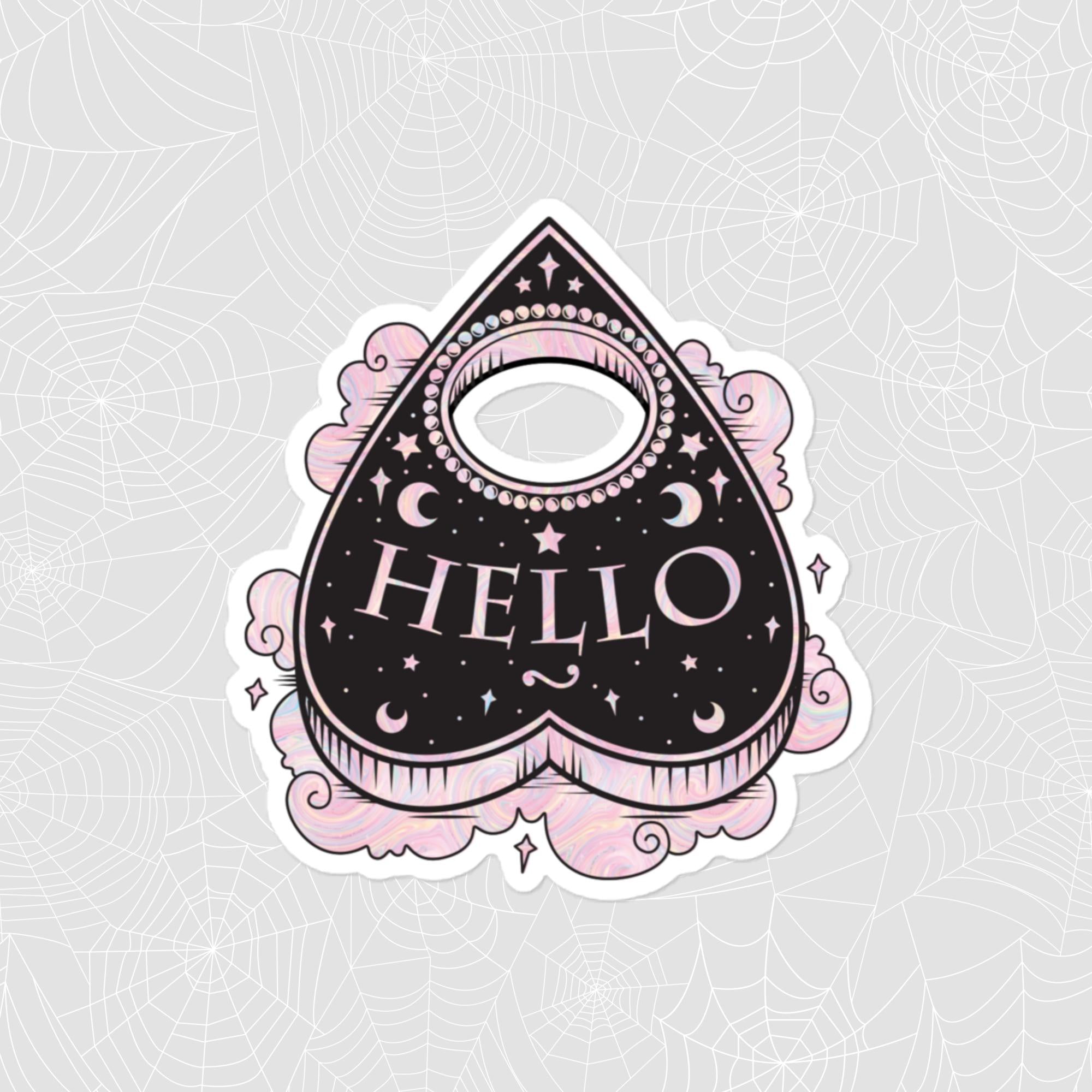 Hello Oujia Sticker, Large 4in Vinyl Sticker