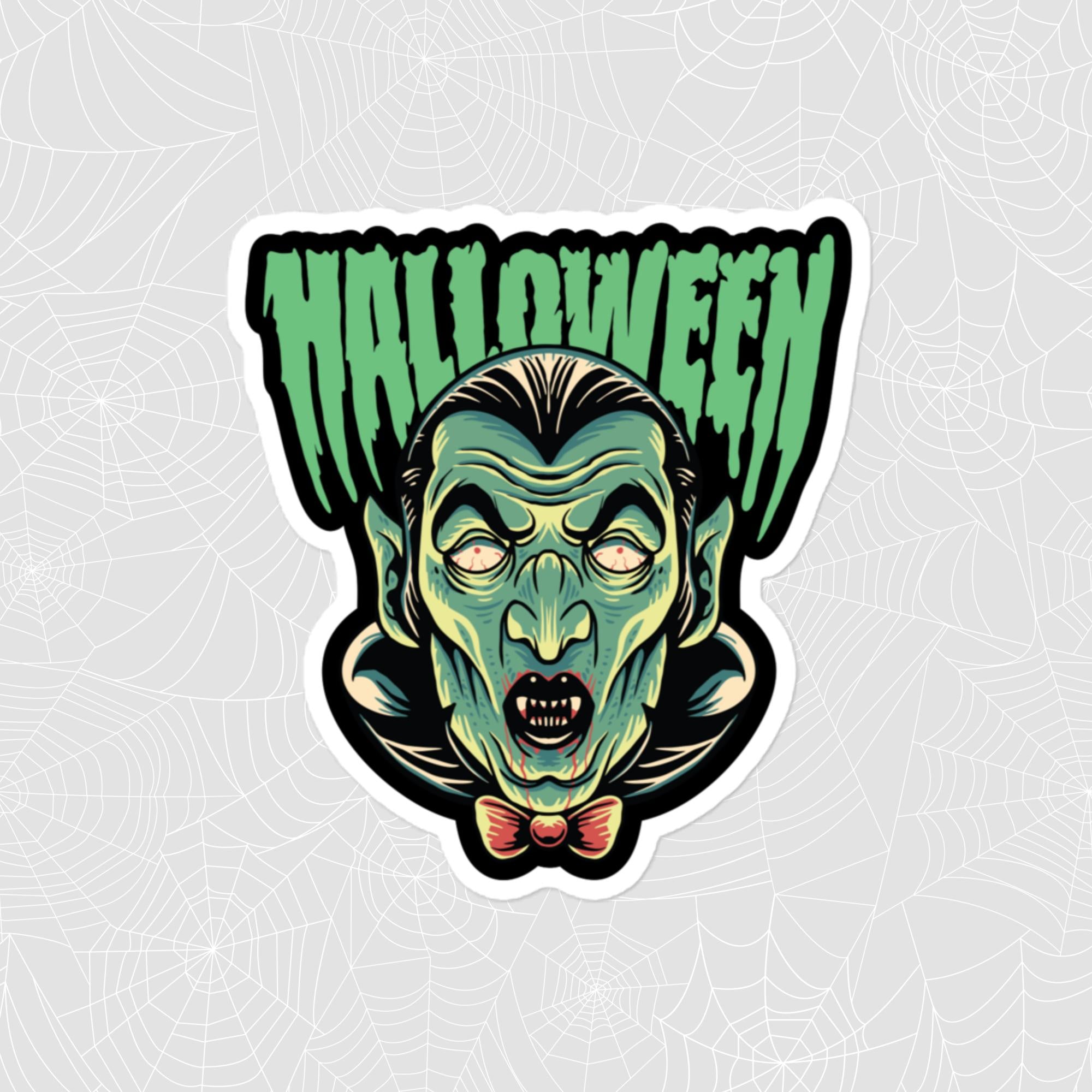 Halloween Vampire Sticker, Large 4in Vinyl Sticker