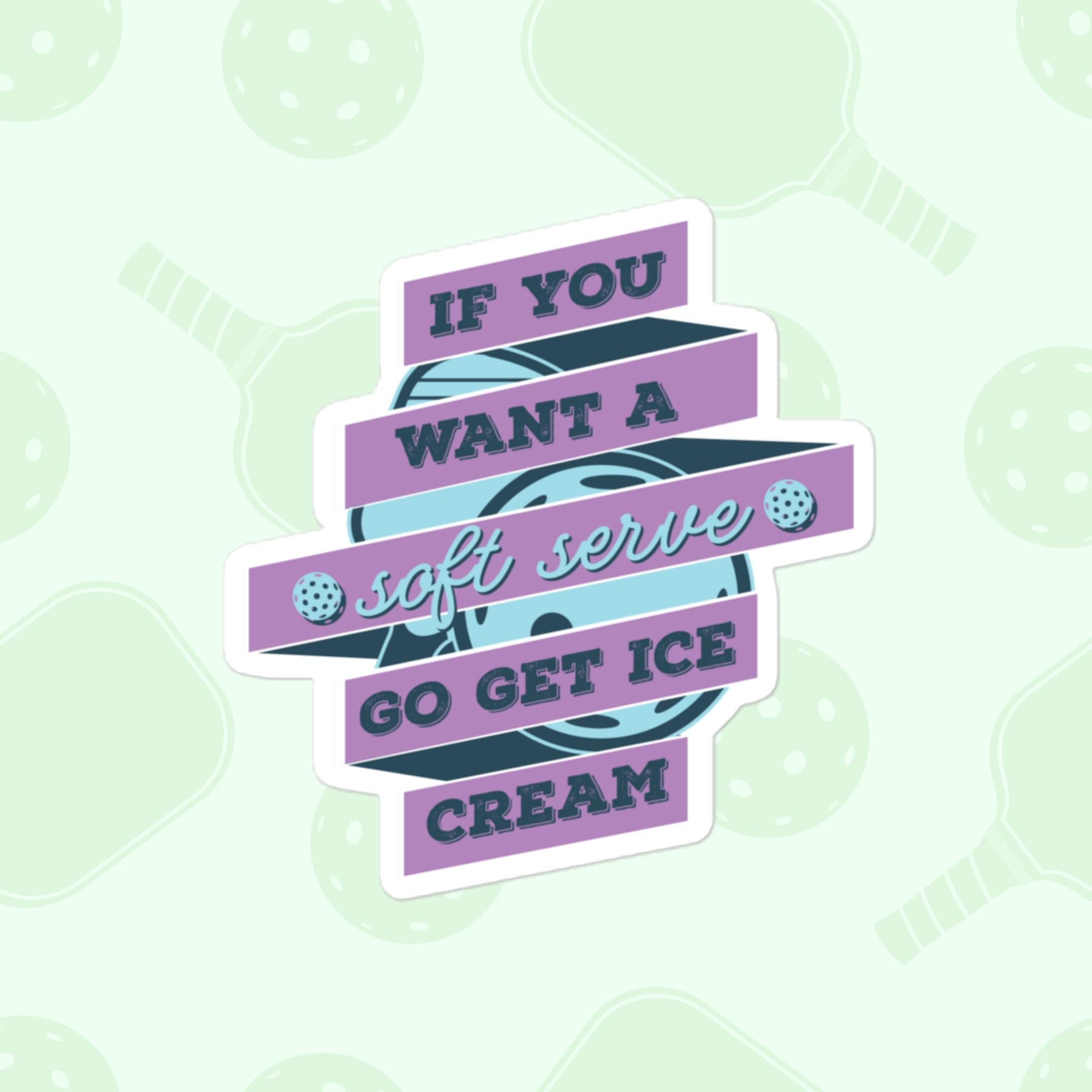 Soft Serve Sticker, Large 4in Vinyl Sticker