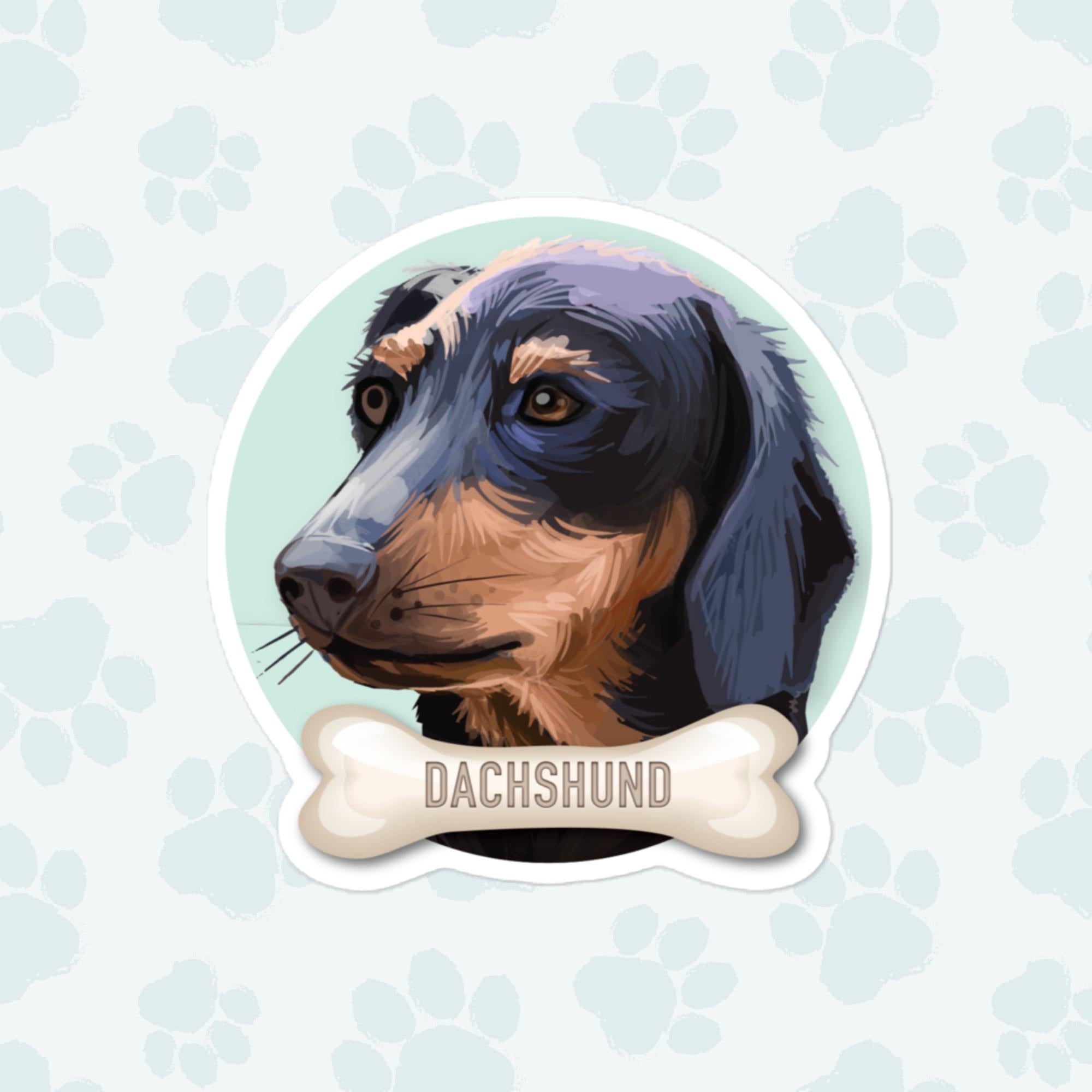 Dachsund Sticker, Large 4in Vinyl Sticker