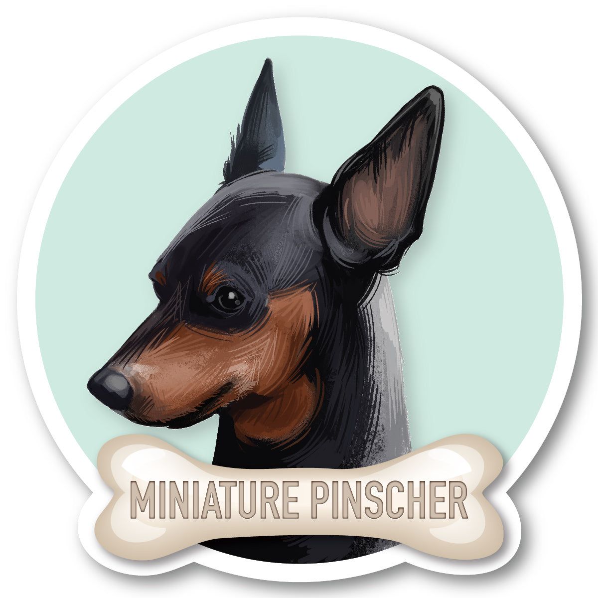Miniature Pinscher 2 Vinyl Sticker