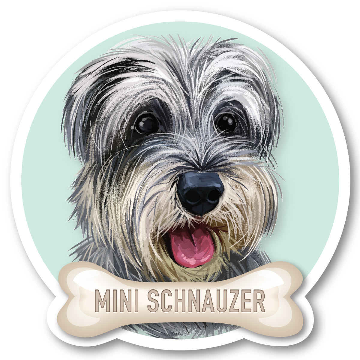 Miniature Schnauzer Vinyl Sticker