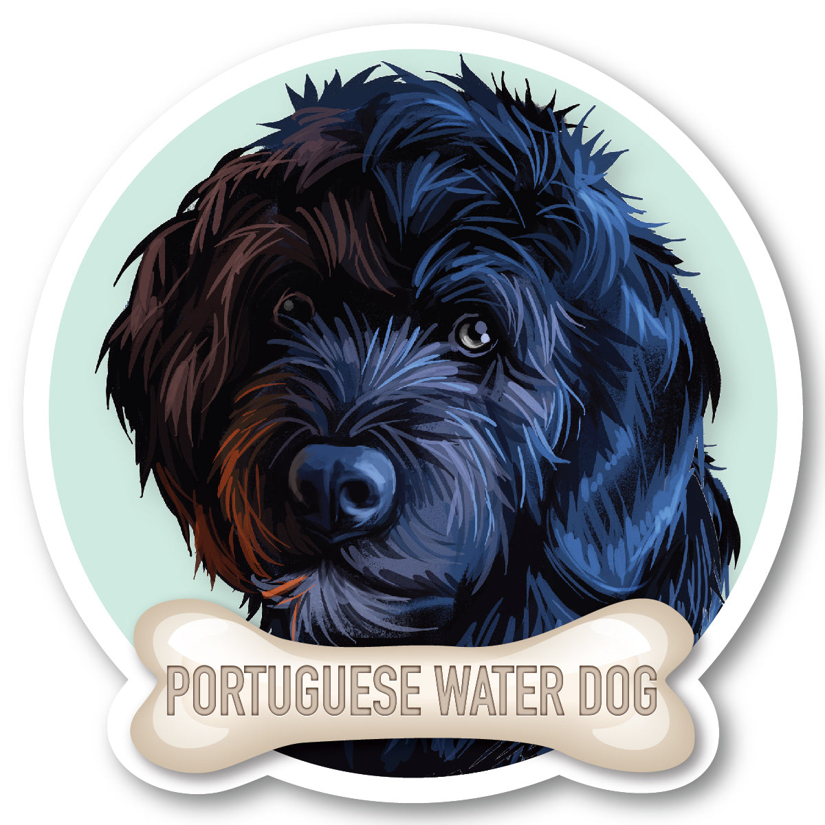 Portuguese Water Dog Vinyl Sticker