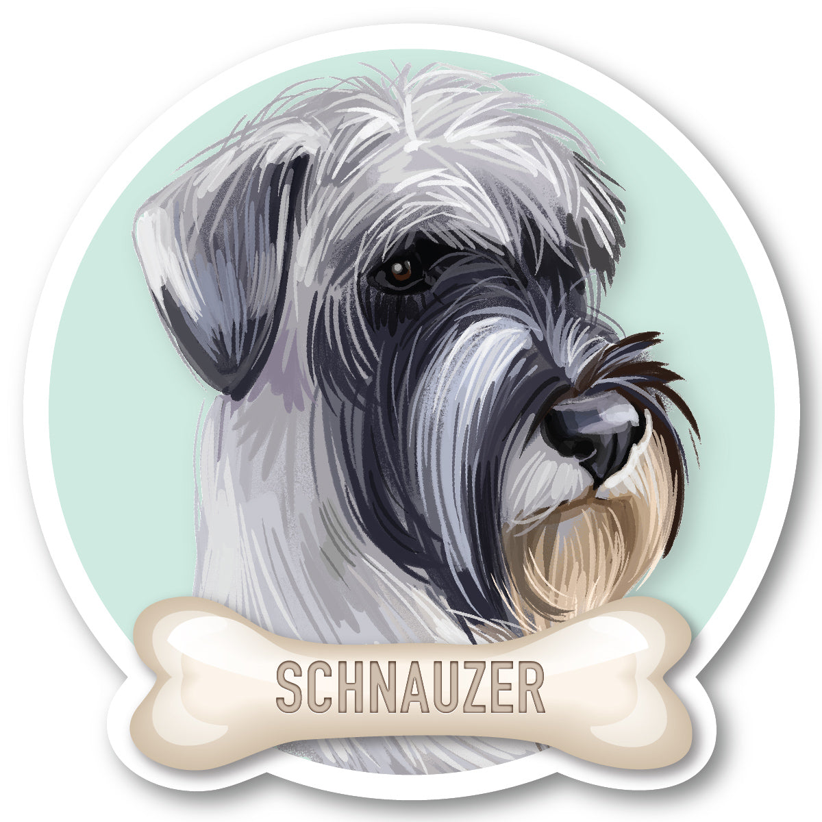 Schnauzer Vinyl Sticker