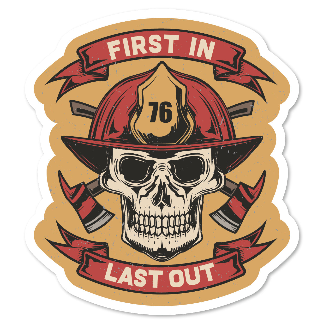 KC5-027 | First In Last Out Skull Helmet Red