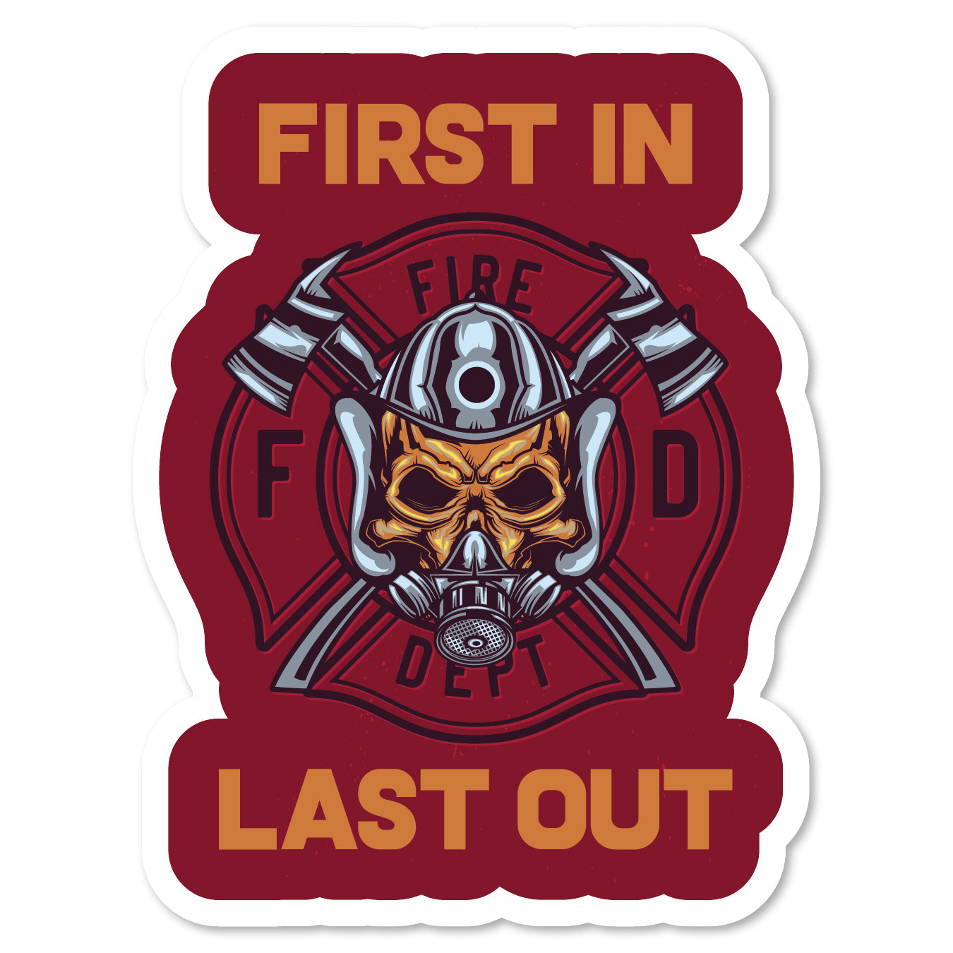 KC5-028 | First In Last Out Skull Helmet Silver