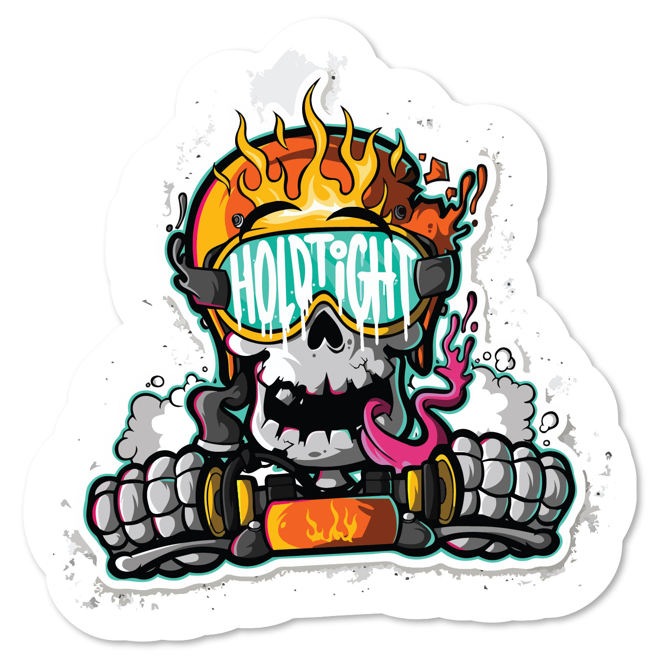 KC5-115 | Motorcylce Rider Flaming Helmet