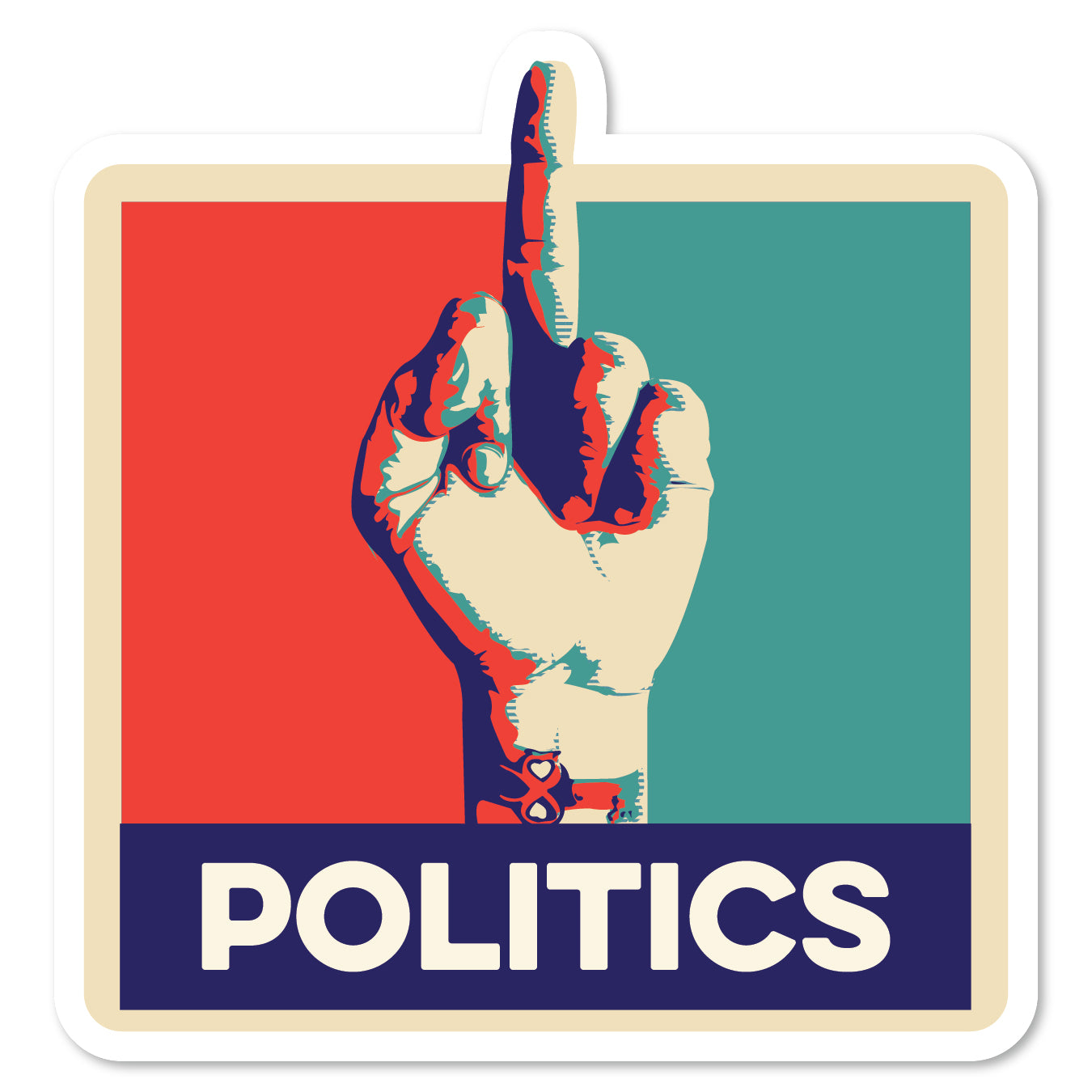KC5-126 | Fuck Politics Middle Finger