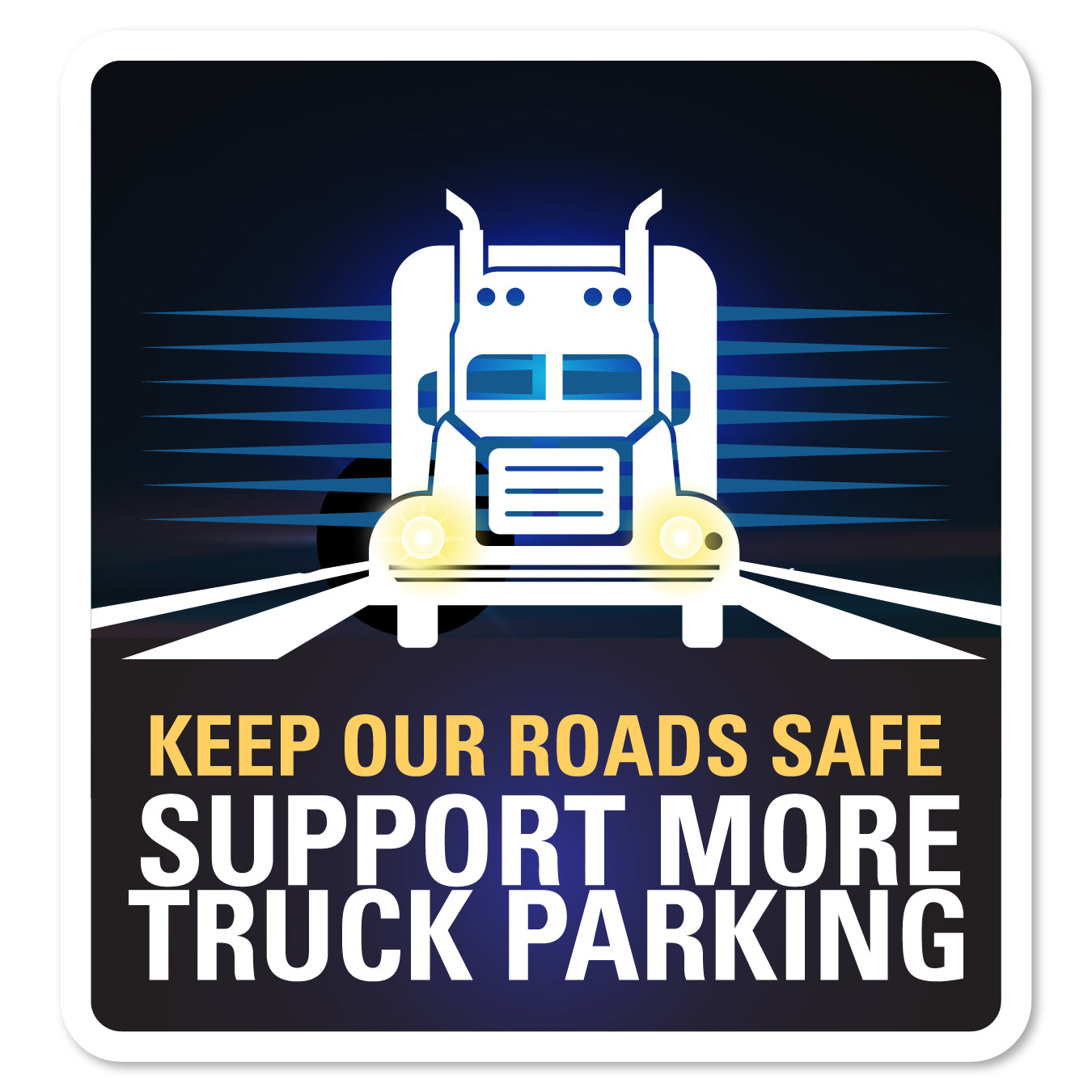 KC5-152 | Keep Our Roads Safe White Truck