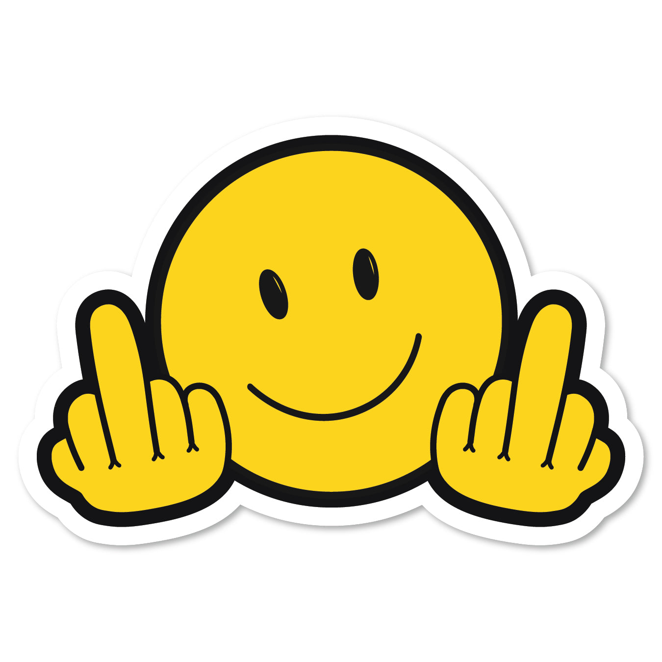 KC5-211 | Smiley Face Middle Fingers