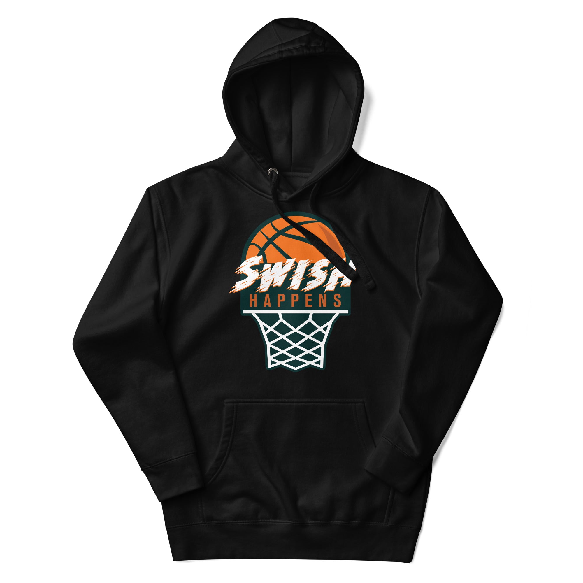 a black hoodie with a basketball on it