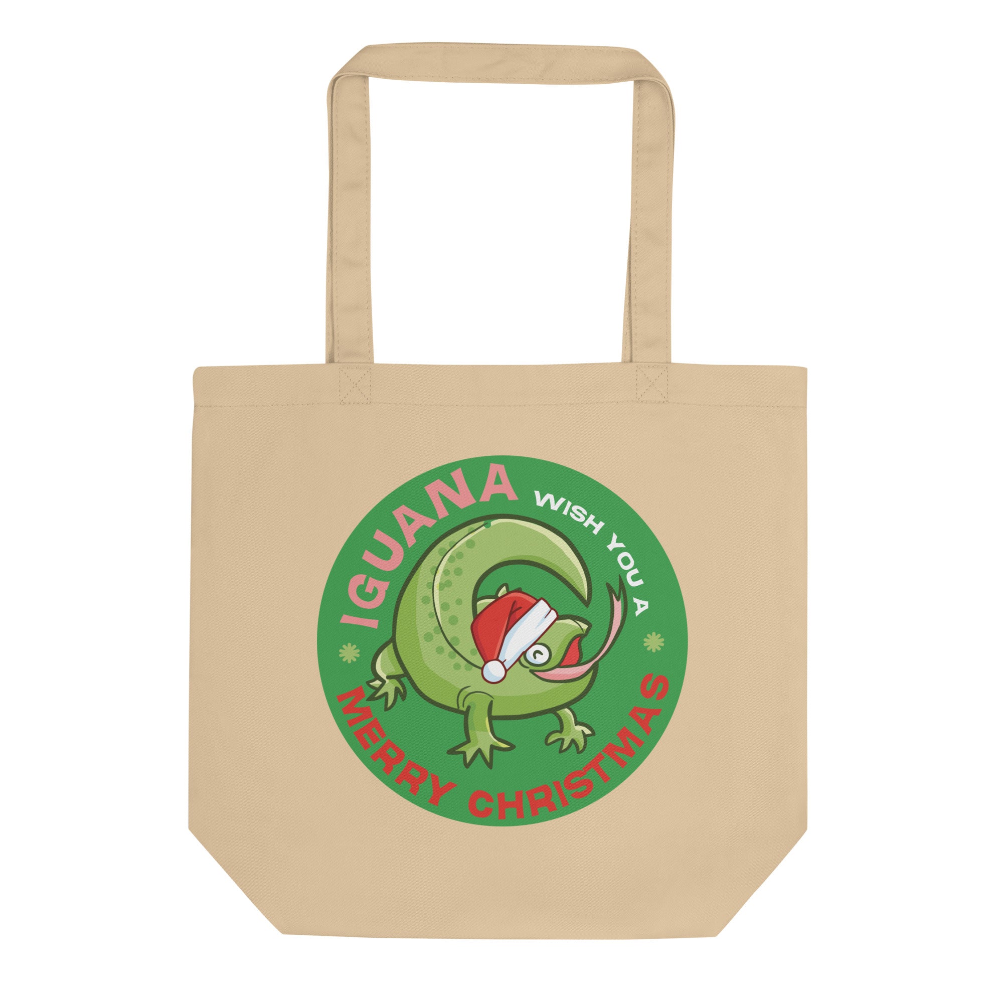 a tote bag with an image of a lizard on it