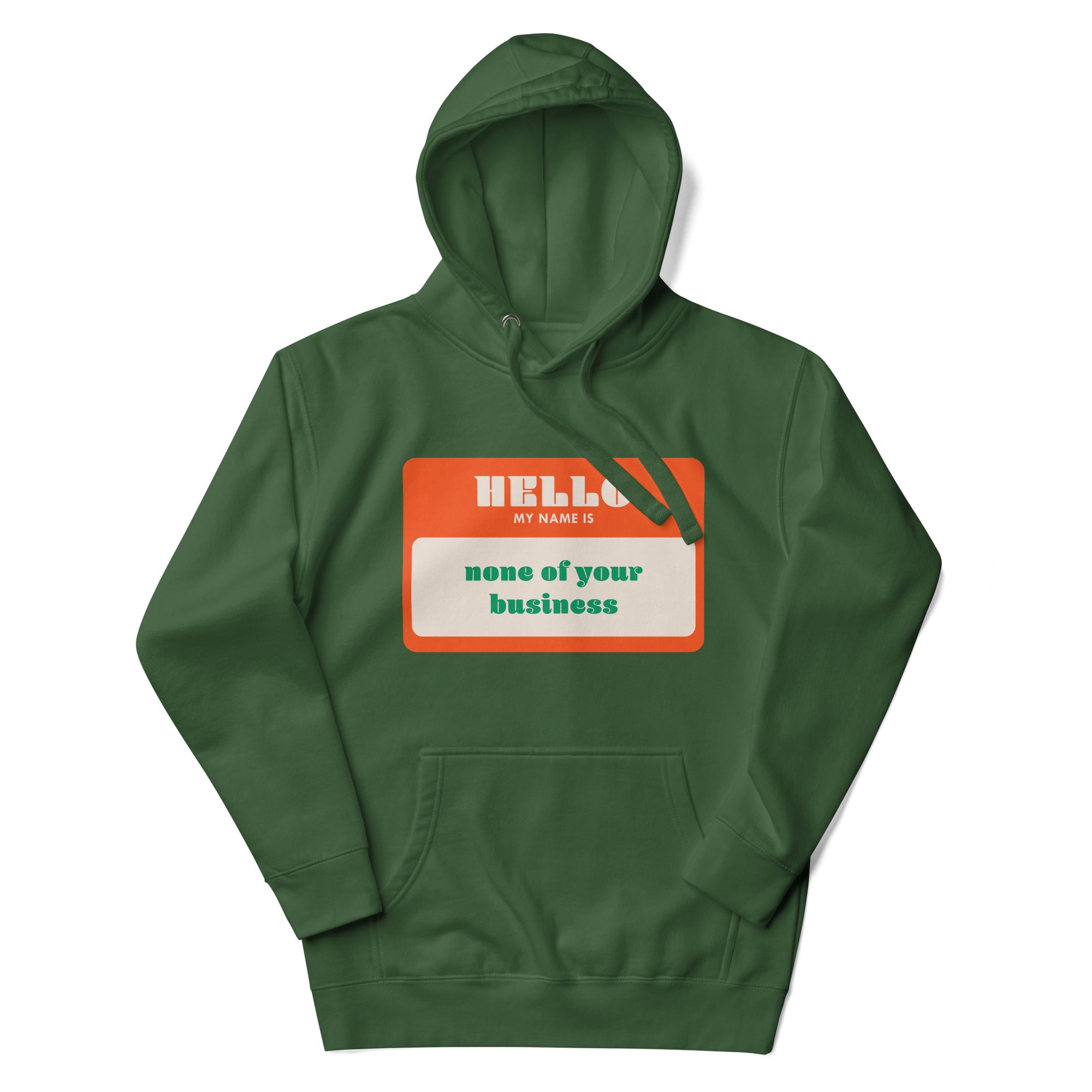 a green hoodie with the words mela on it