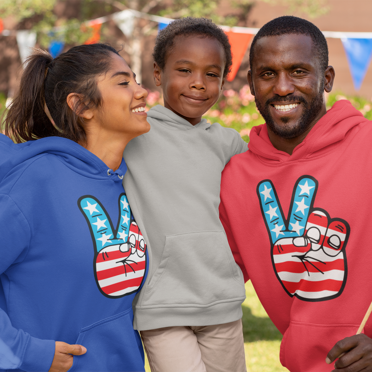 a man and two children posing for a picture