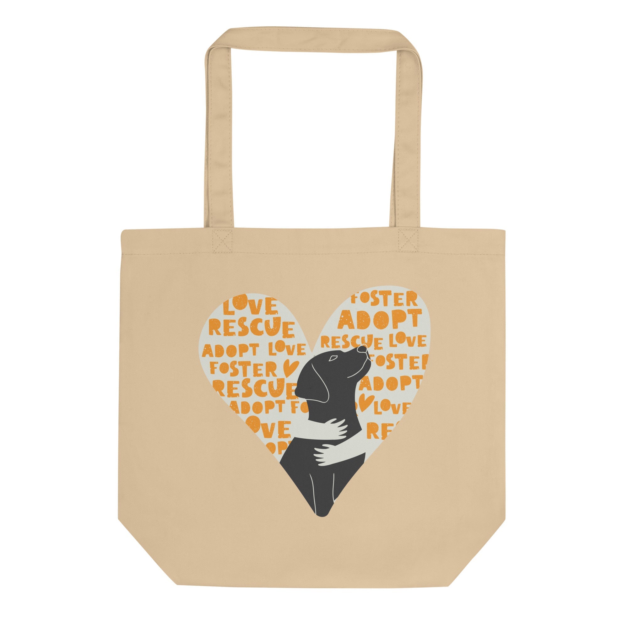 a tote bag with a woman's silhouette in the shape of a heart