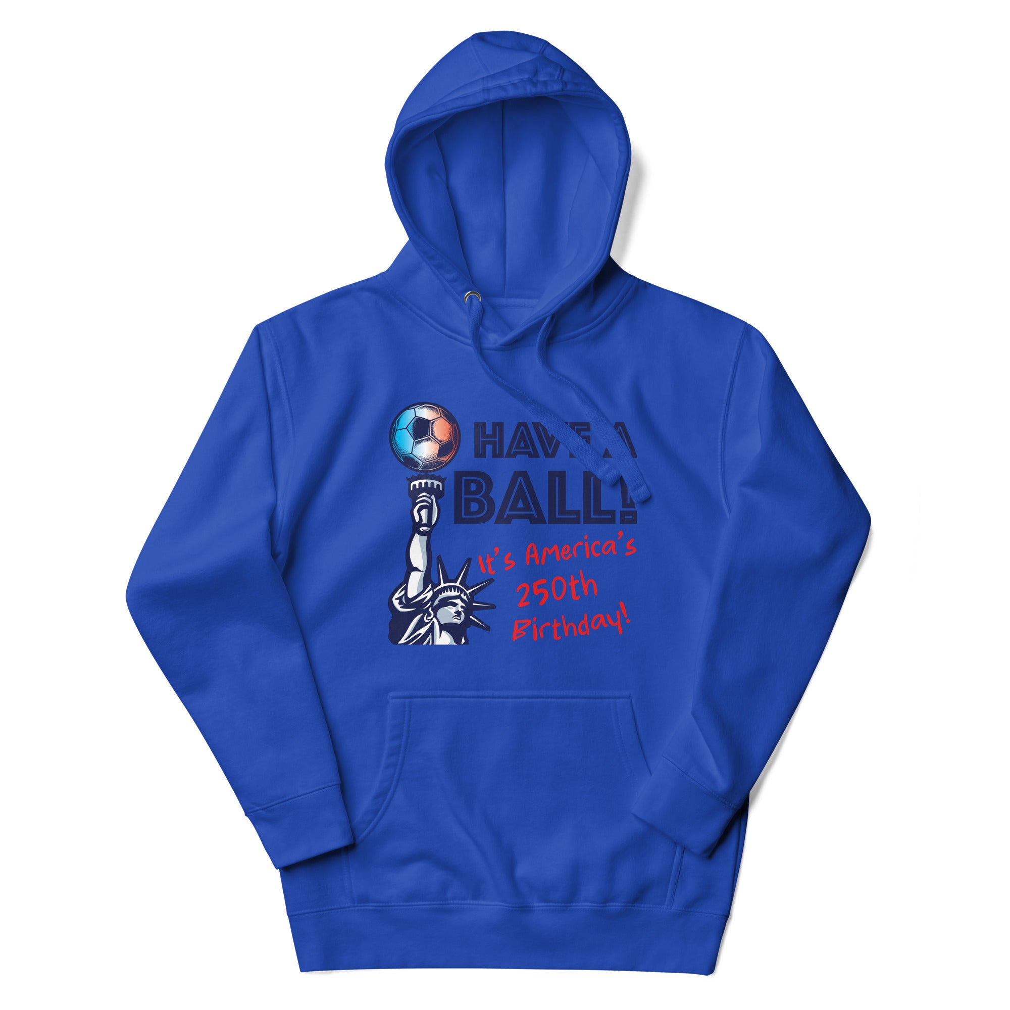 a blue hoodie with the words hay ball on it