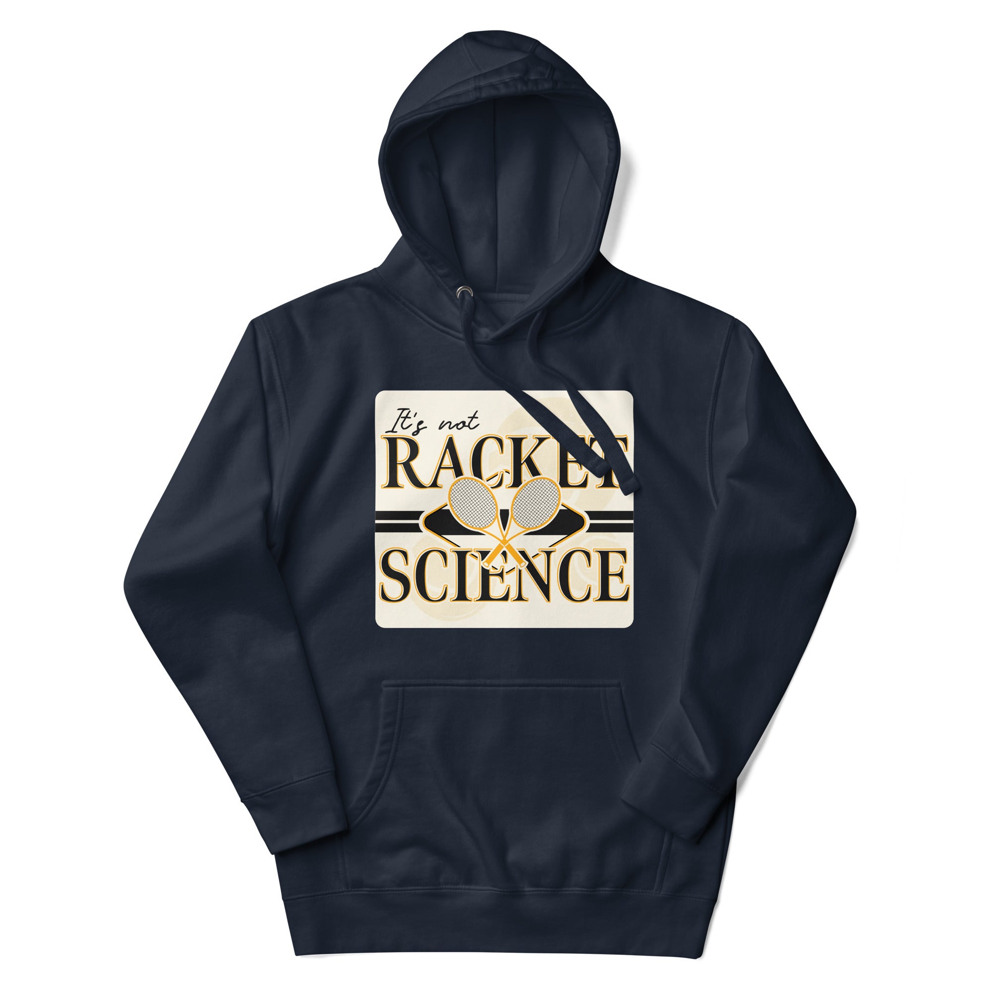 a dark blue sweatshirt with the words racken science on it