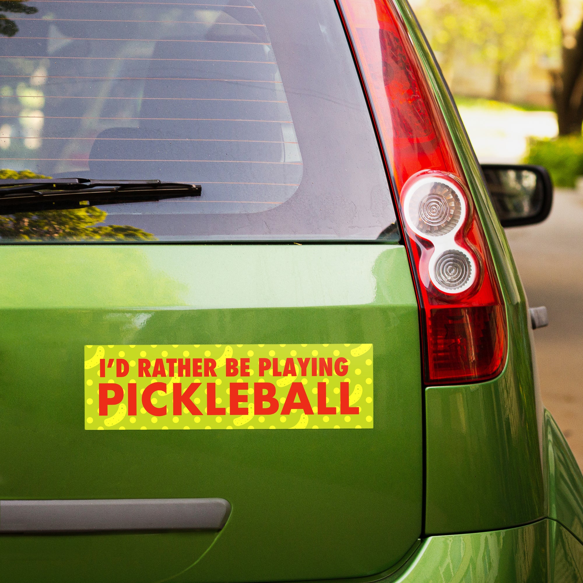 I'd Rather Be Playing Pickleball Bumper Sticker