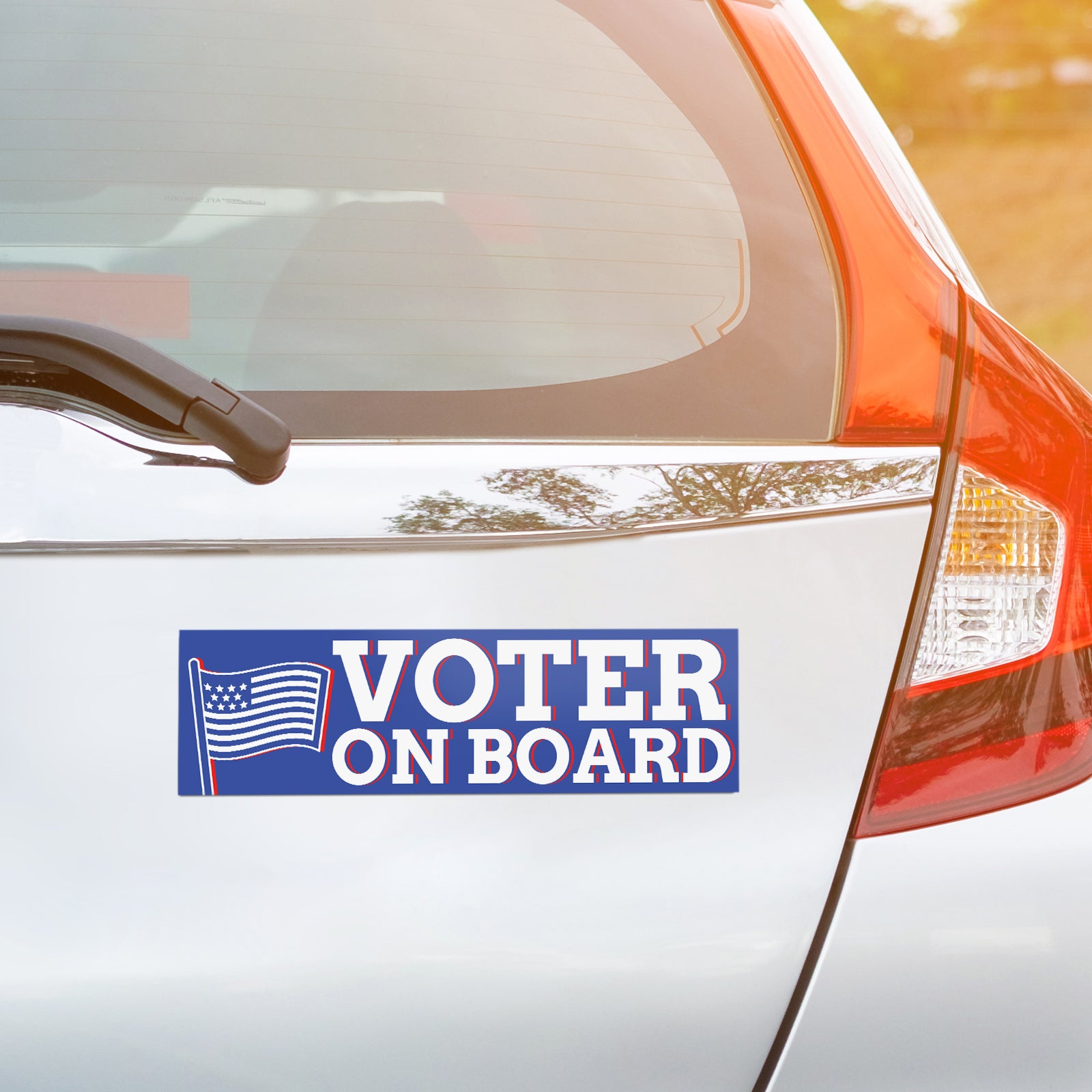 Blue Voter On Board Bumper Sticker