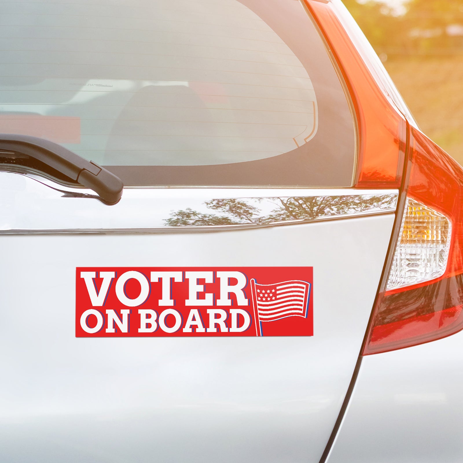 Red Voter On Board Bumper Sticker