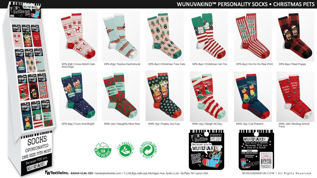 Personality Socks | Christmas Pets