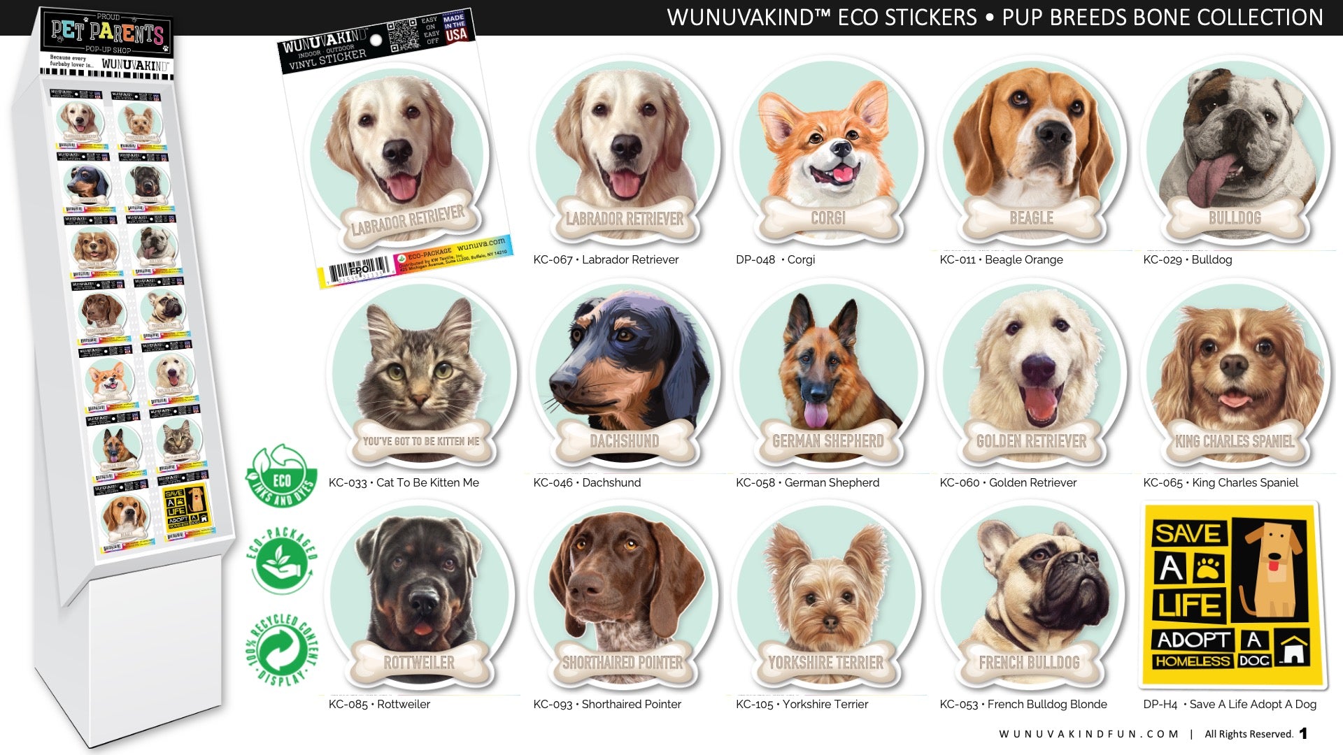 Eco Stickers | Pups Breed | Bone Collection
