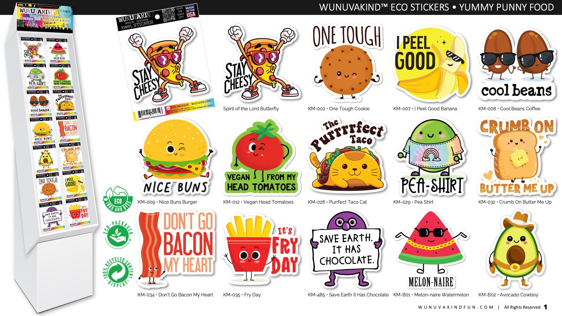 Eco Stickers | Yummy Punny Food