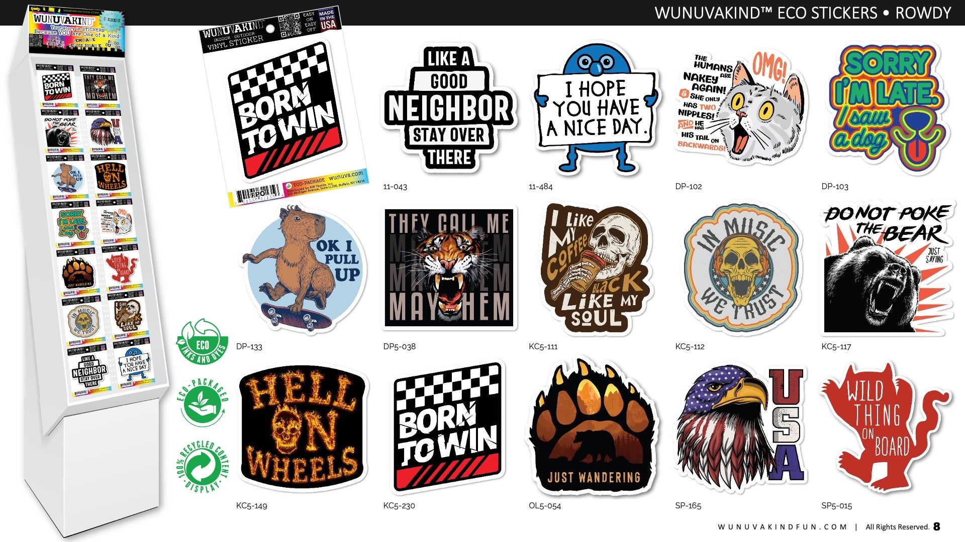 Eco Stickers | Rowdy