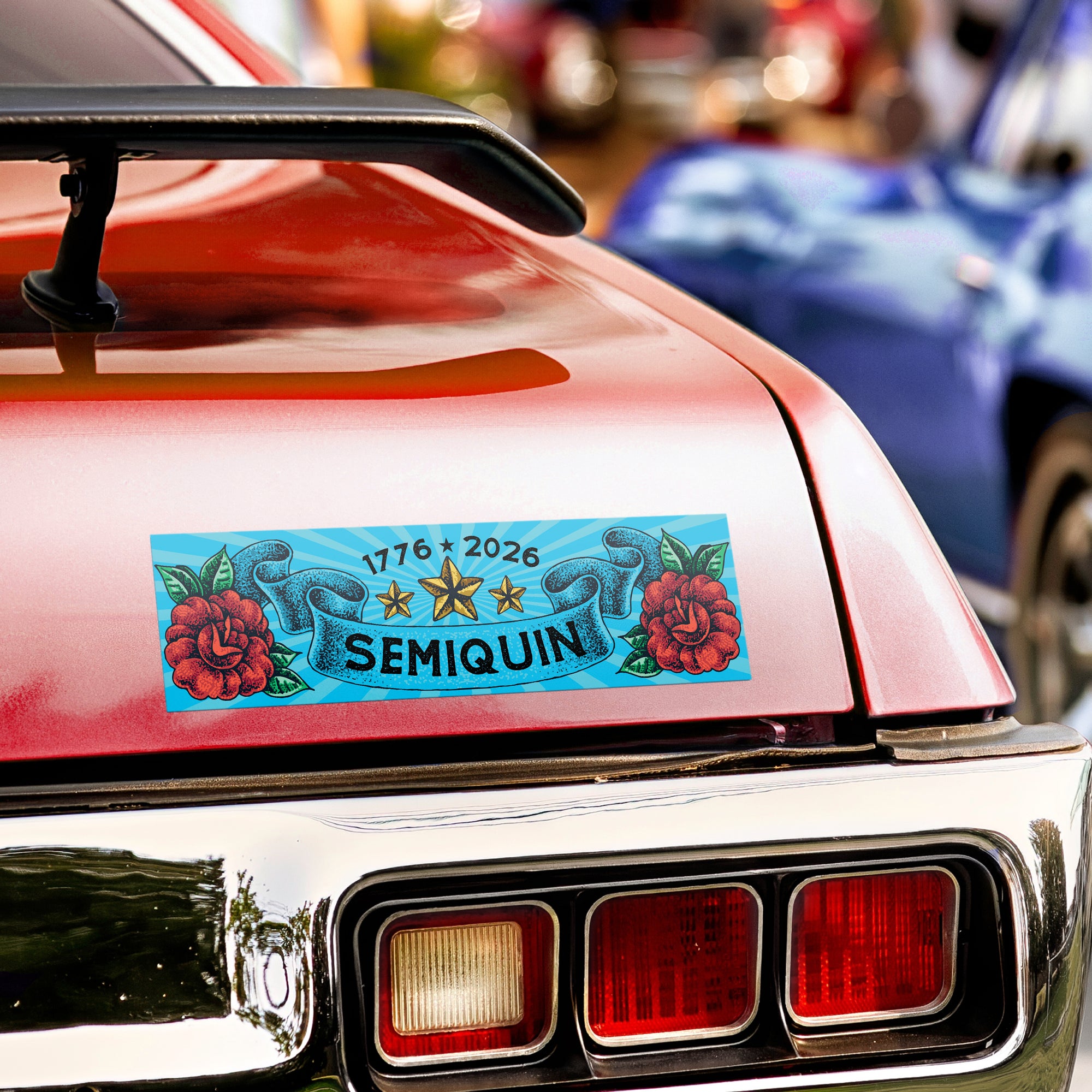 Semiquin Banner Bumper Sticker