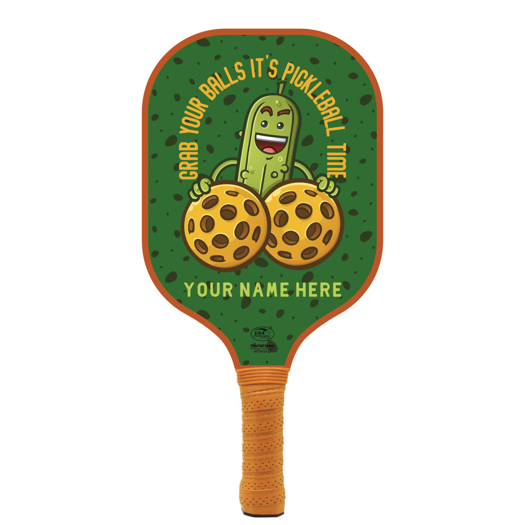 Grab Your Balls Personalized Pickleball Paddle