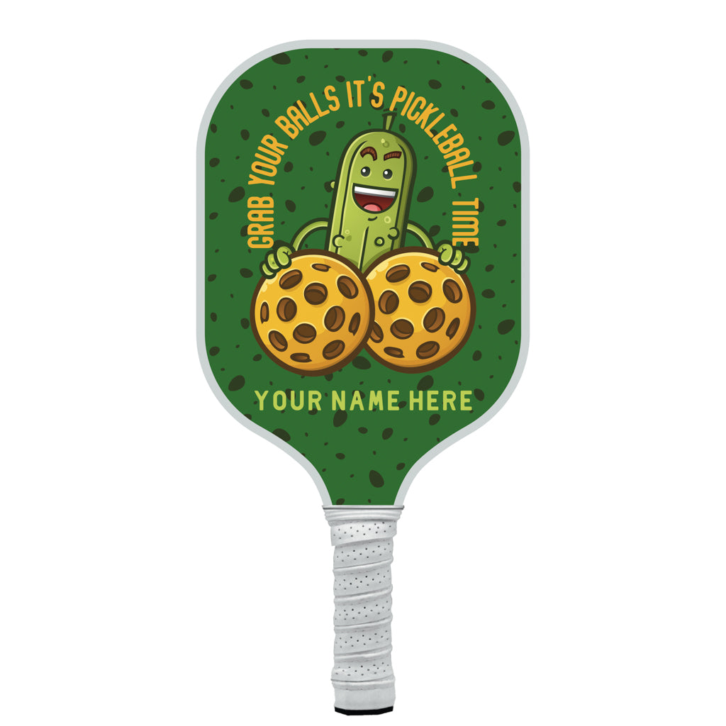 Grab Your Balls Personalized Pickleball Paddle