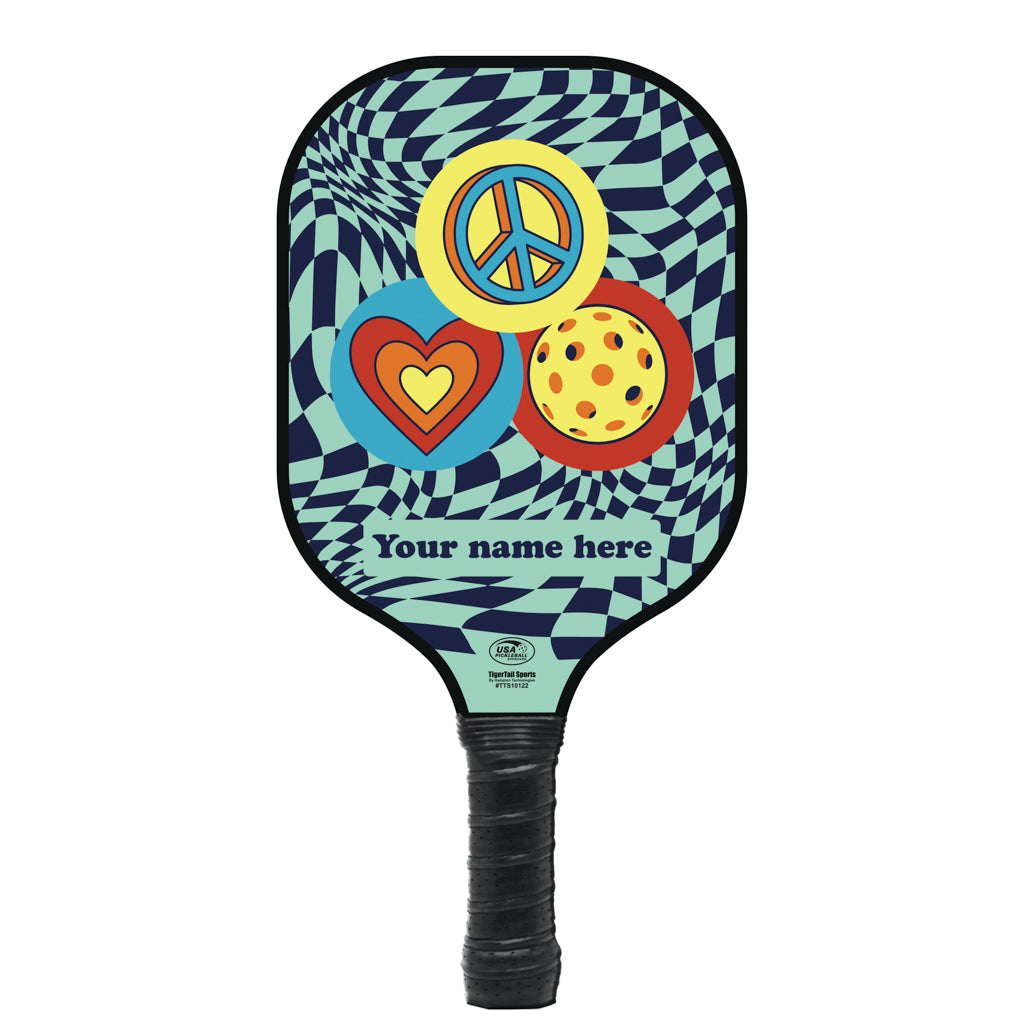 Peace Love Pickleball Personalized Pickleball Paddle