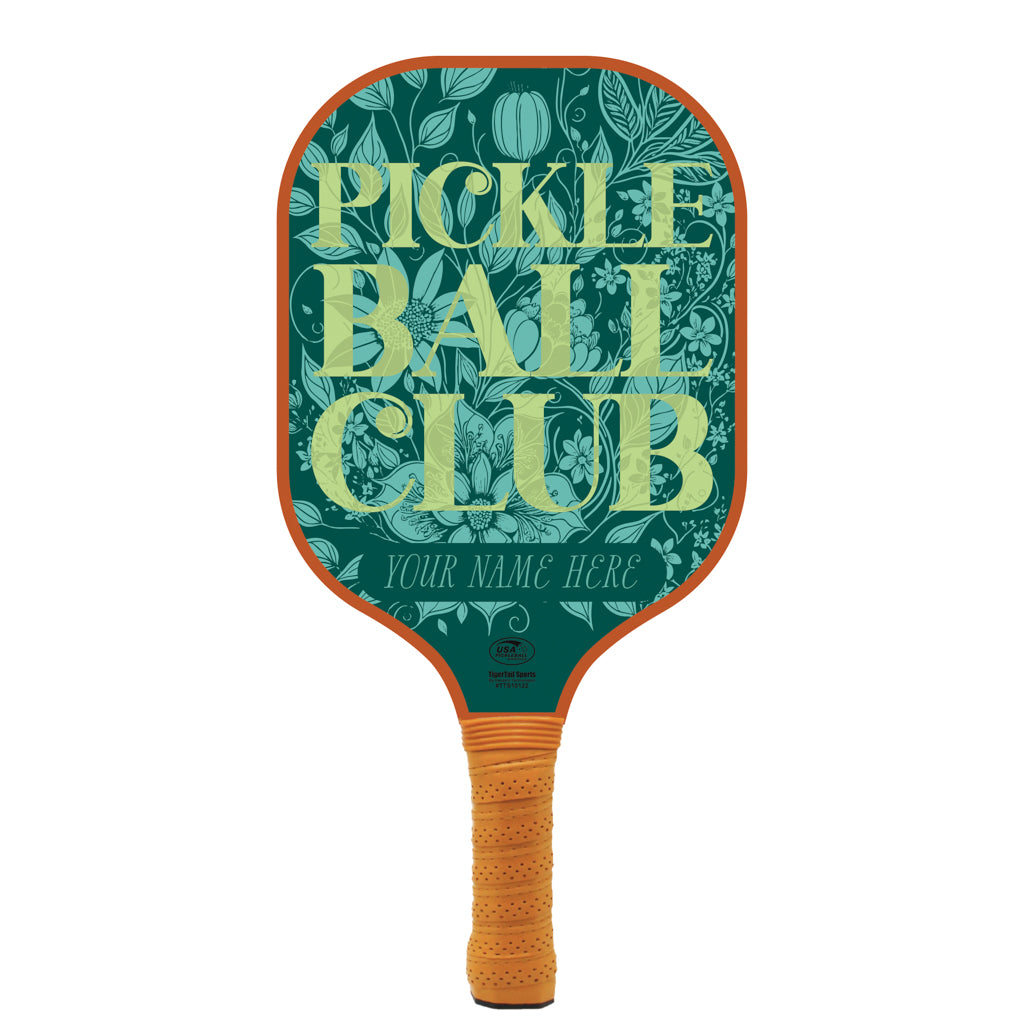 Pickleball Club Floral Personalized Pickleball Paddle