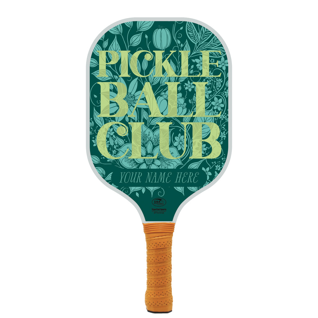 Pickleball Club Floral Personalized Pickleball Paddle