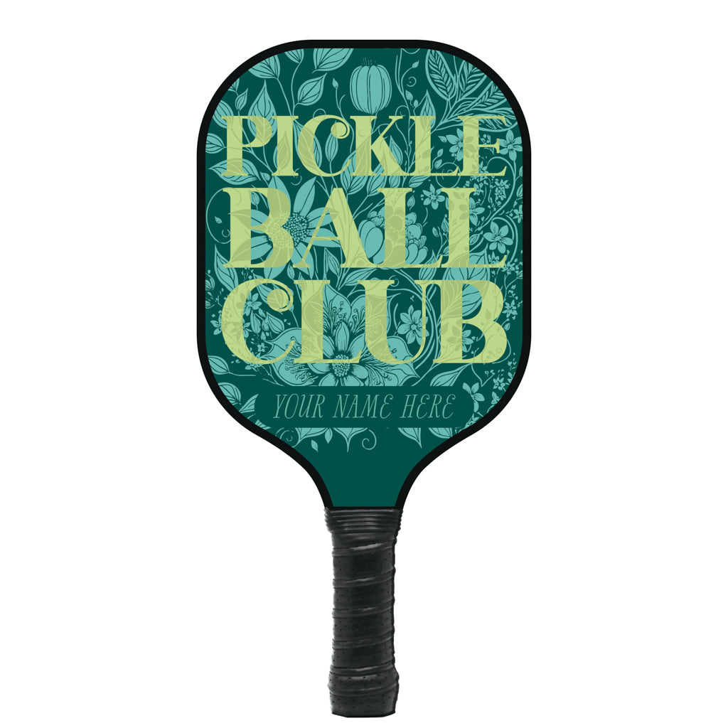 Pickleball Club Floral Personalized Pickleball Paddle