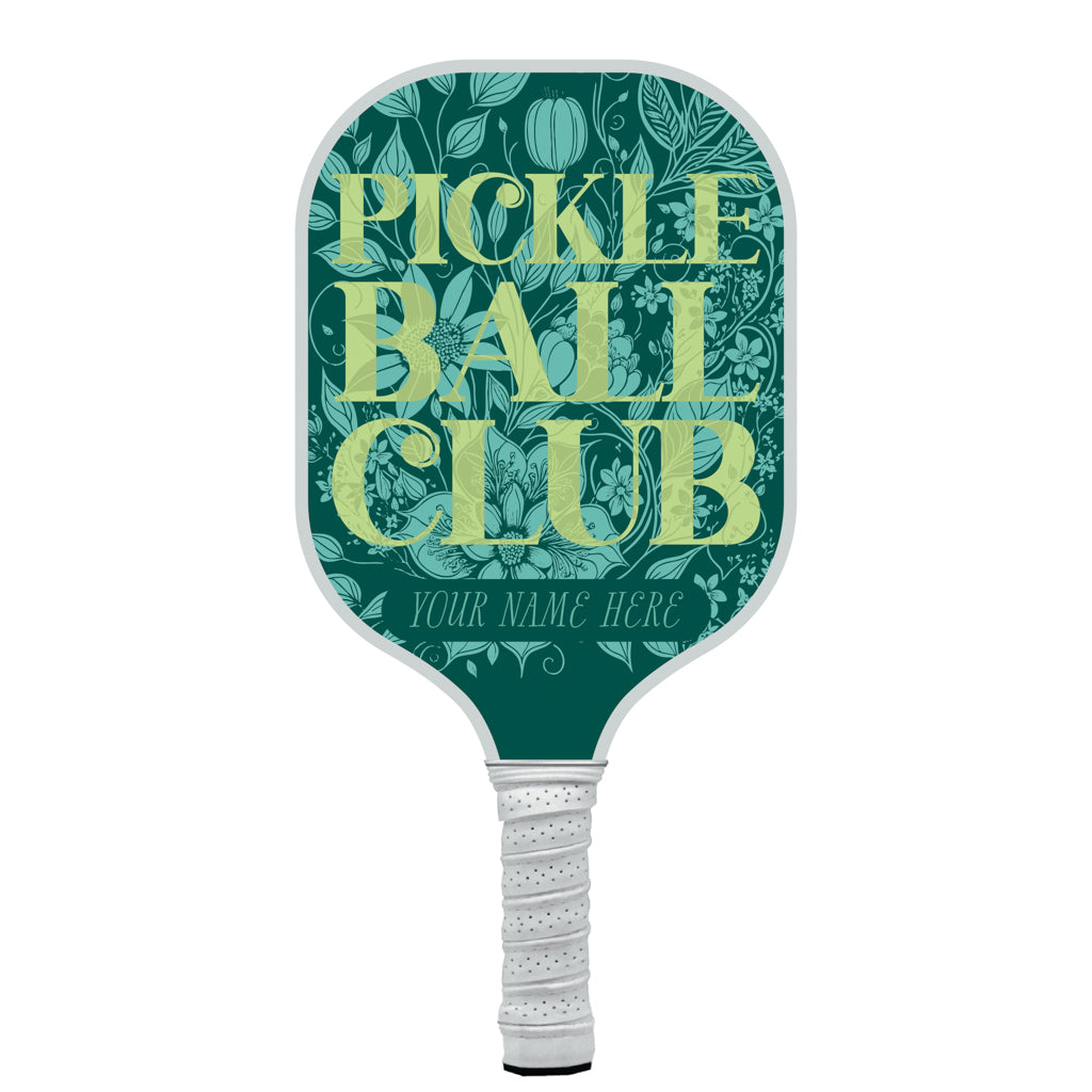 Pickleball Club Floral Personalized Pickleball Paddle