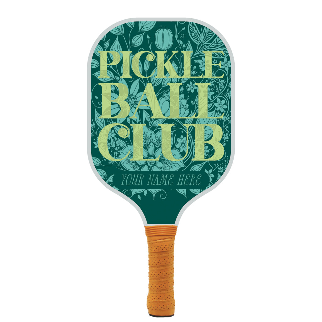Pickleball Club Floral Personalized Pickleball Paddle