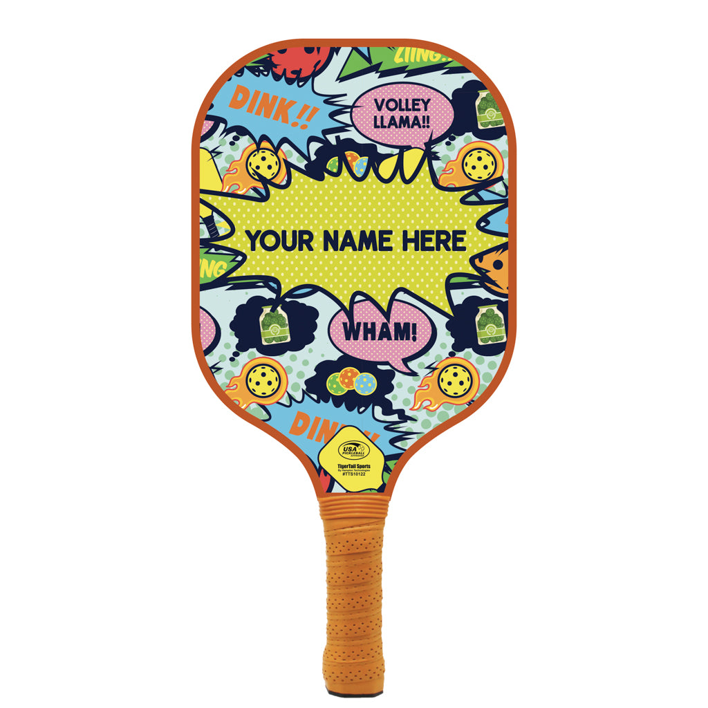 Pickleball Comic Personalized Pickleball Paddle