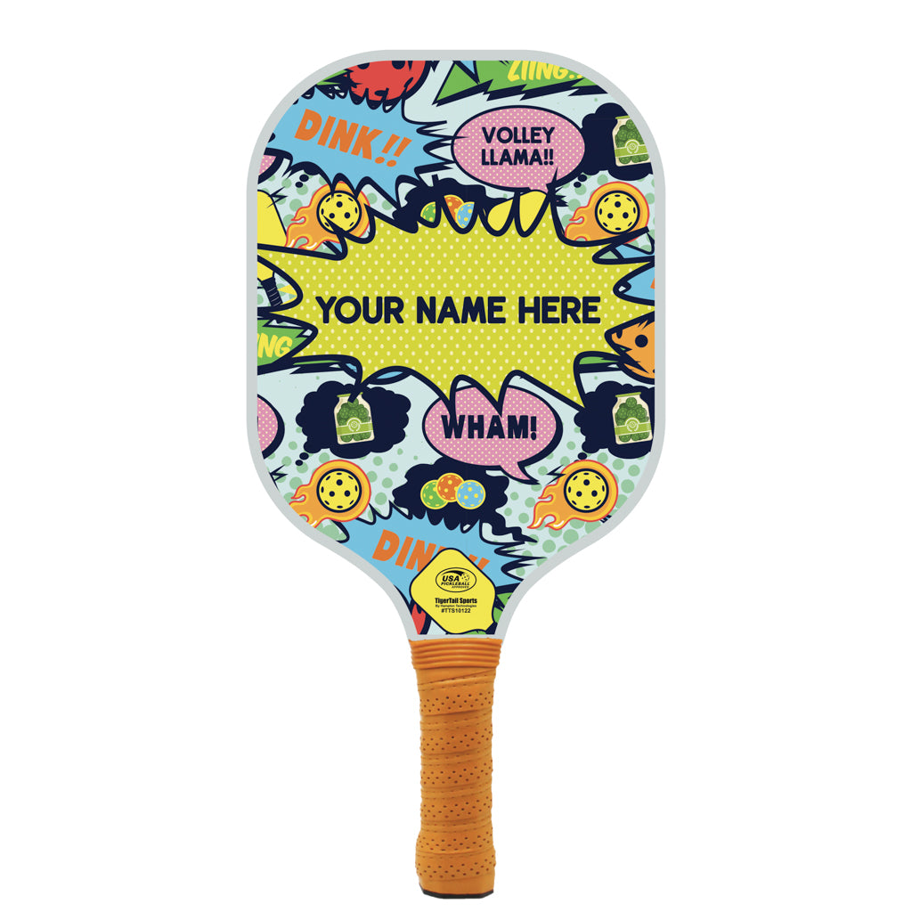Pickleball Comic Personalized Pickleball Paddle