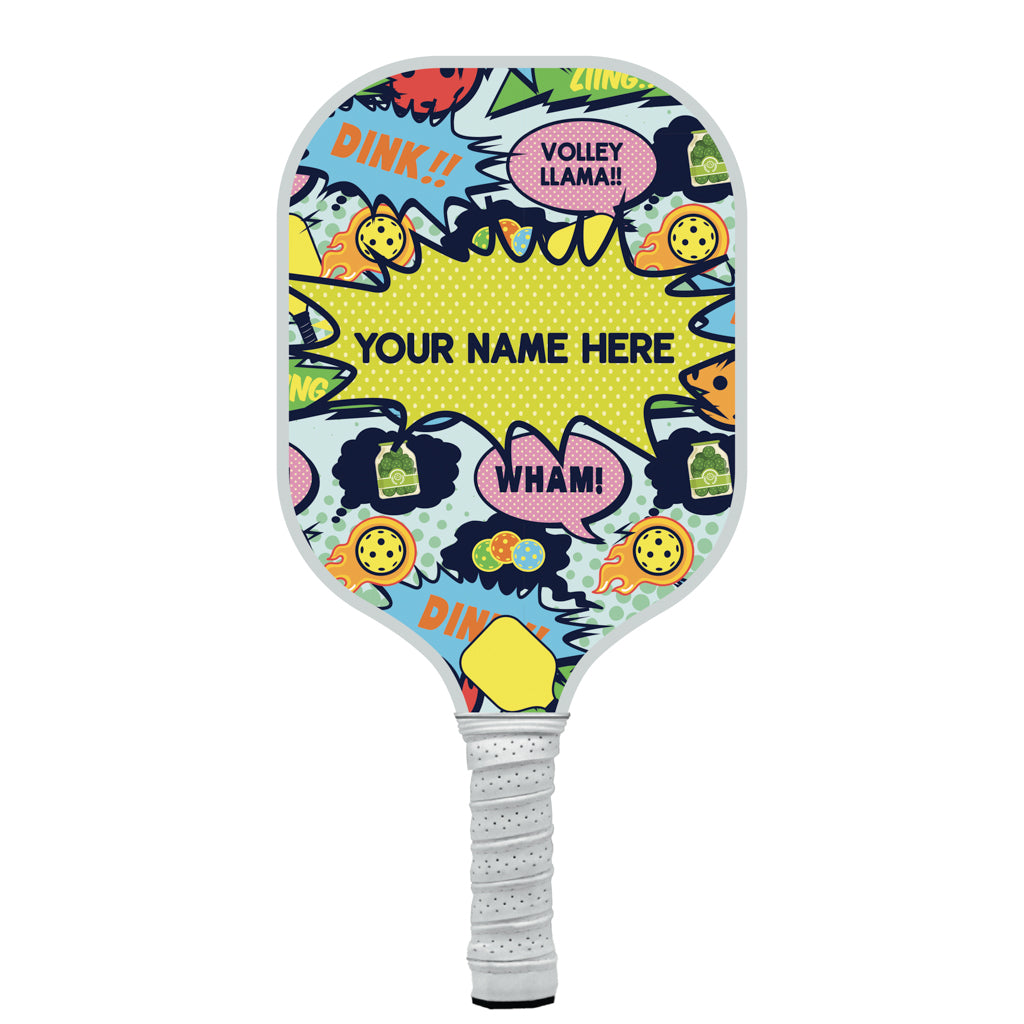 Pickleball Comic Personalized Pickleball Paddle