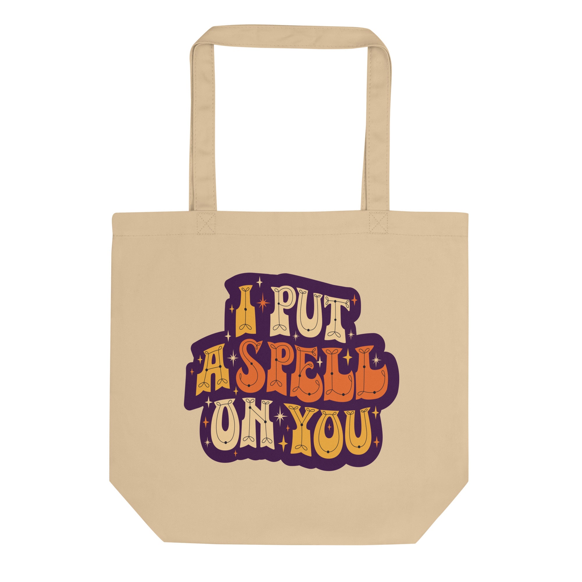 a tote bag that says i put a spell on you