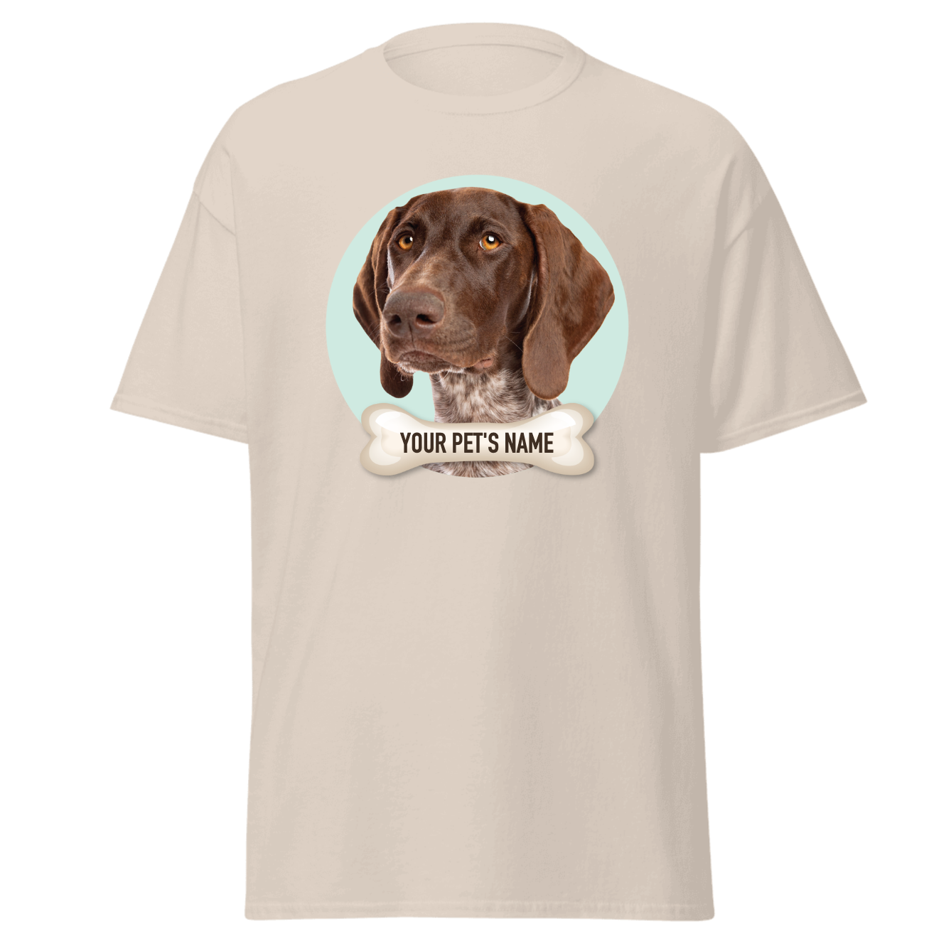 a t - shirt with a picture of a dog on it