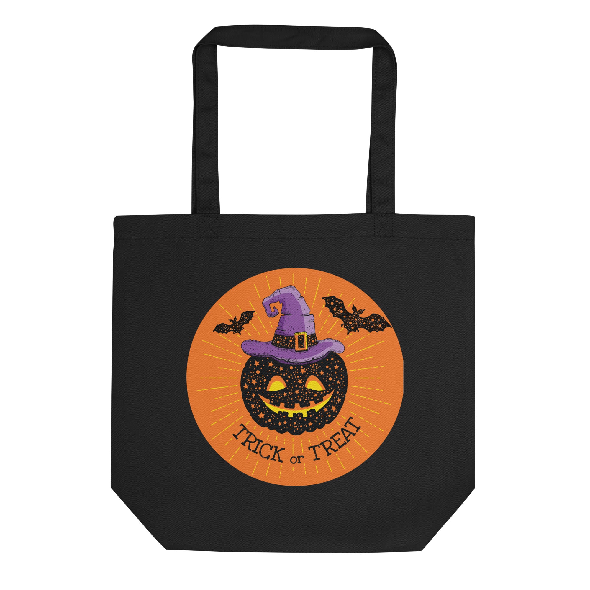 a trick or treat trick bag with a pumpkin on it