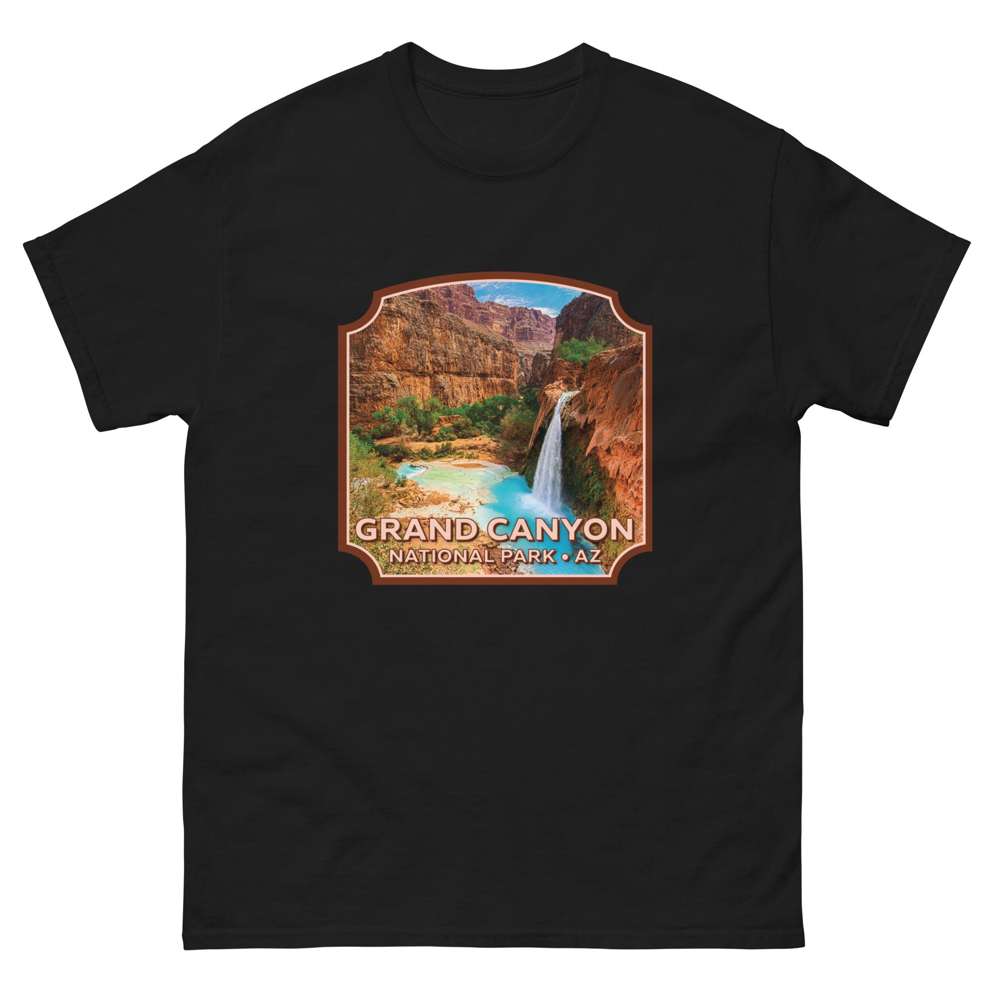 a black t - shirt with the grand canyon logo on it